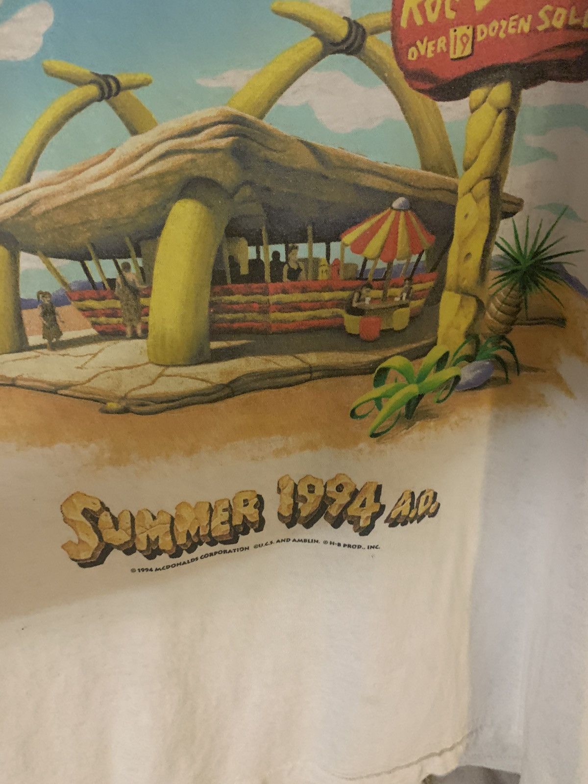 Vintage Flint stones 1994 summer shirt Size US XL / EU 56 / 4 - 2 Thumbnail