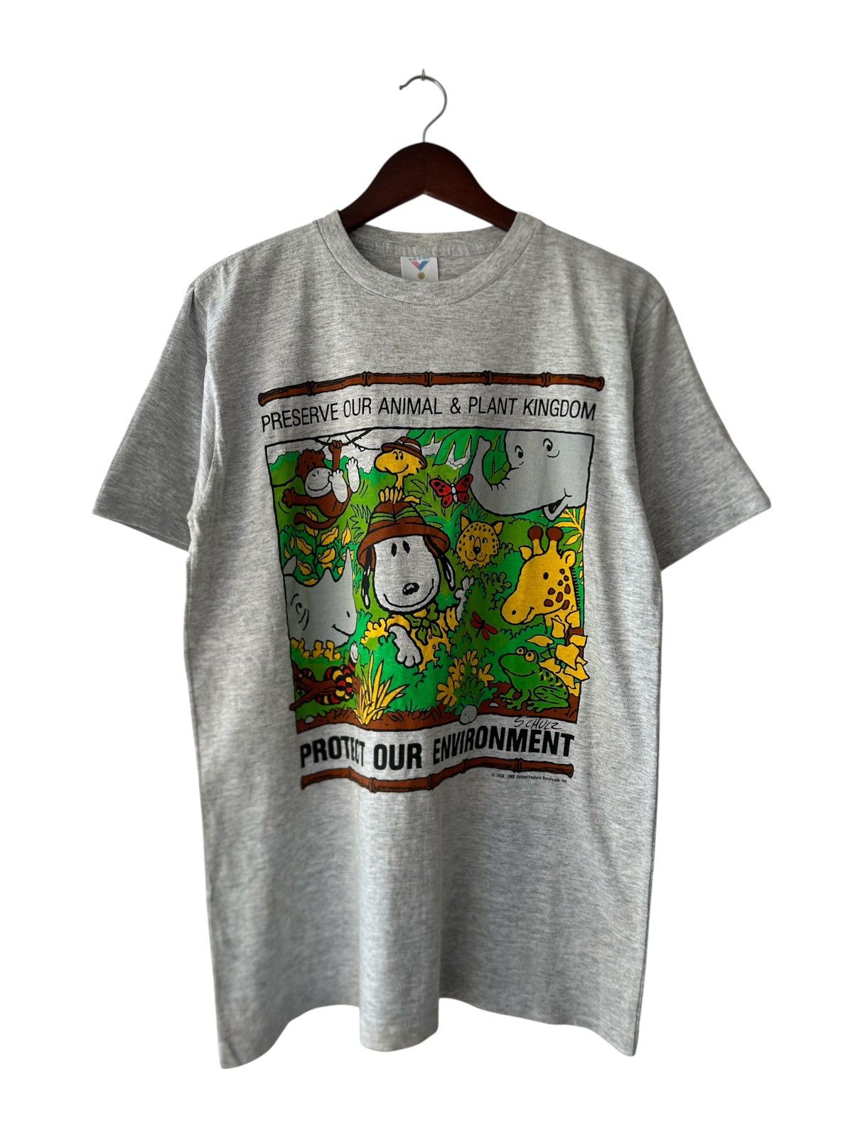 Vintage Vintage 1990s Snoopy Peanuts Animal Plant Kingdom Tee Size US M / EU 48-50 / 2 - 1 Thumbnail