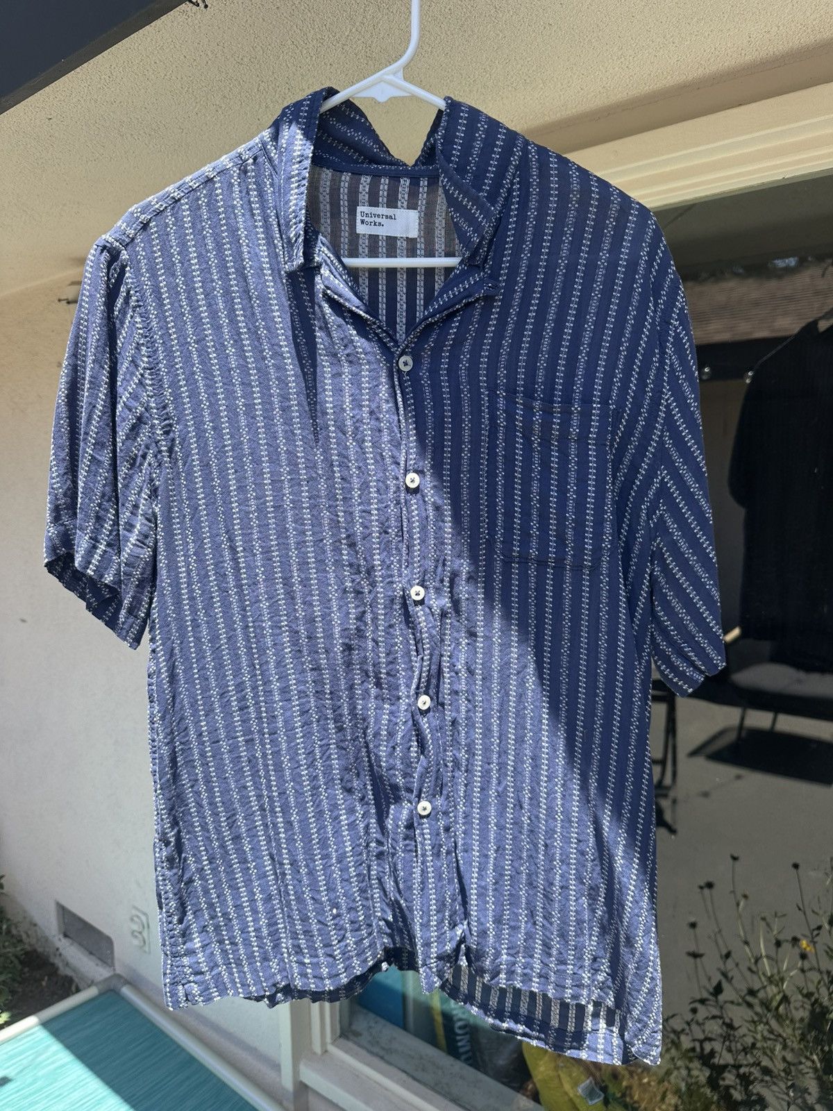 Universal Works Navy Hendrix Shirt