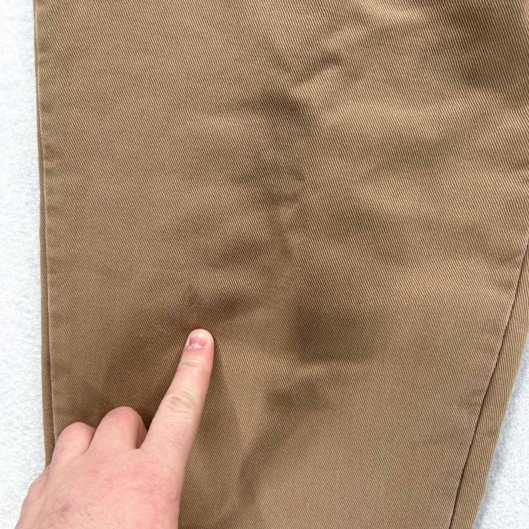 Vintage L.L. Bean Relaxed Fit Pants Mens 38x34 Khakis Flannel Lined 5-Pocket Coin Pocket Brown Beige Casual Workwear Regular Front Flat Tailored Size US 38 / EU 54 - 5 Thumbnail