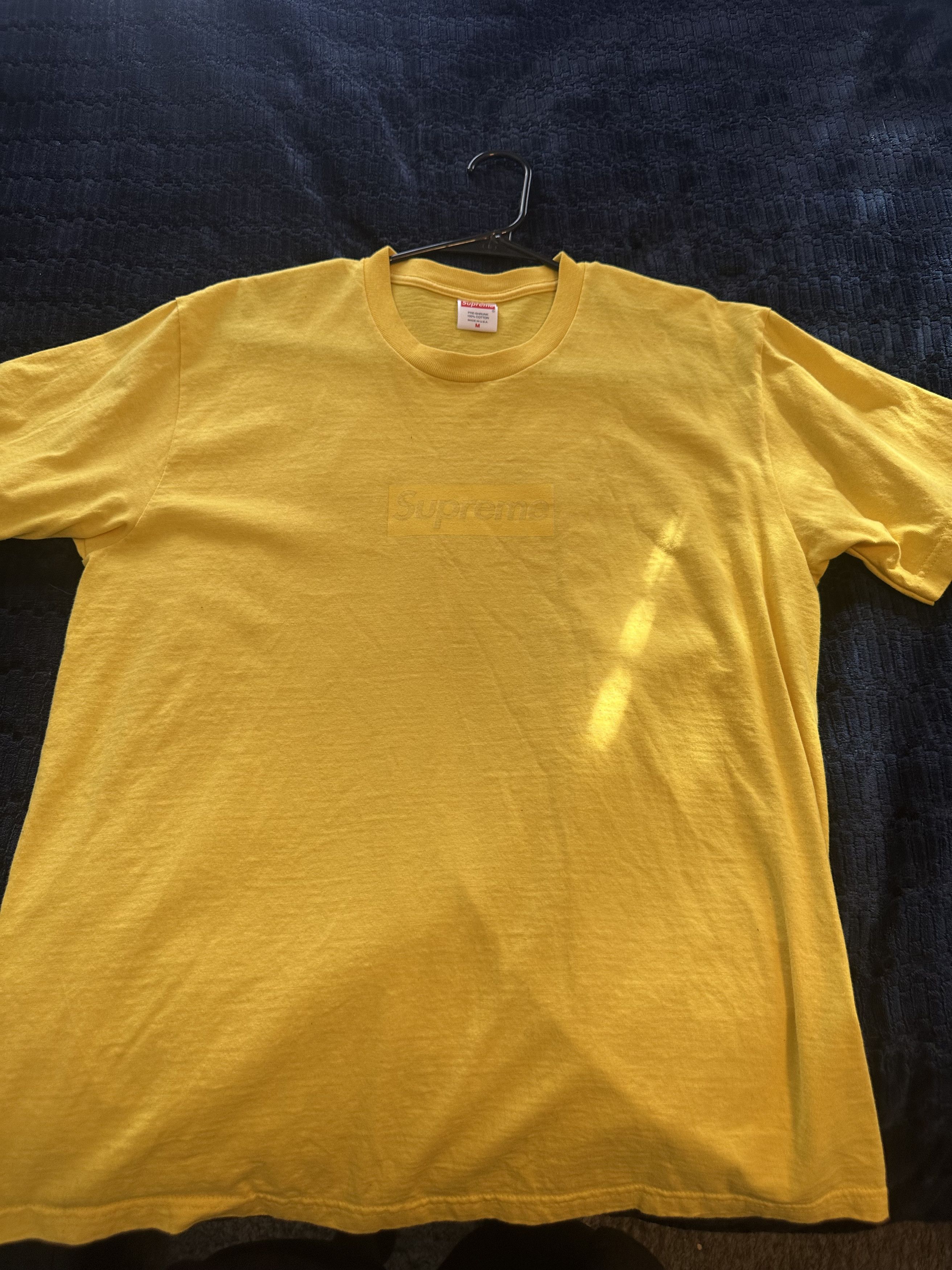 Supreme Supreme Tonal Box Logo Tee Yellow (Medium) Size US M / EU 48-50 / 2 - 2 Thumbnail