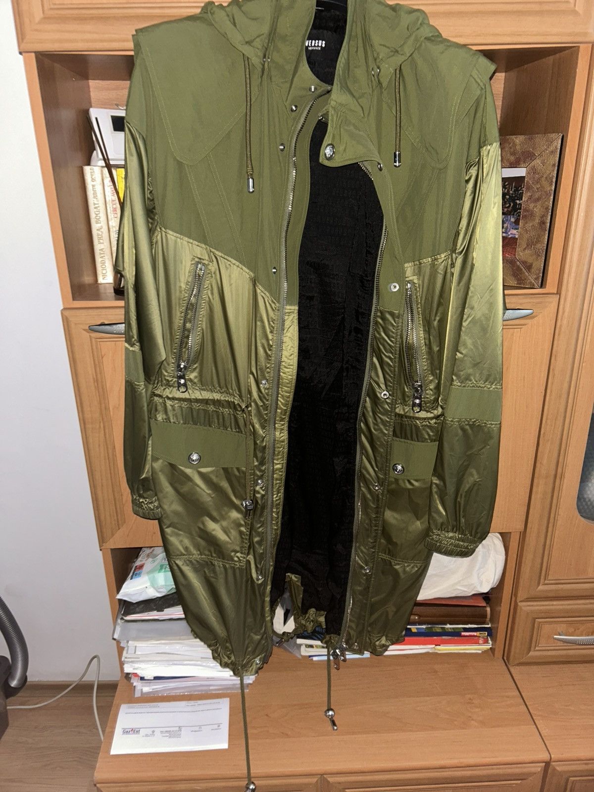 Versus Versace Versus Versace Green Hooded Parka Jacket – Size 46 (EU) Size US M / EU 48-50 / 2 - 9 Thumbnail