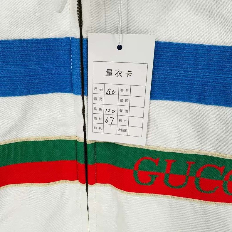 Gucci Gucci Letter striped zipper casual jacket Size US M / EU 48-50 / 2 - 6 Thumbnail