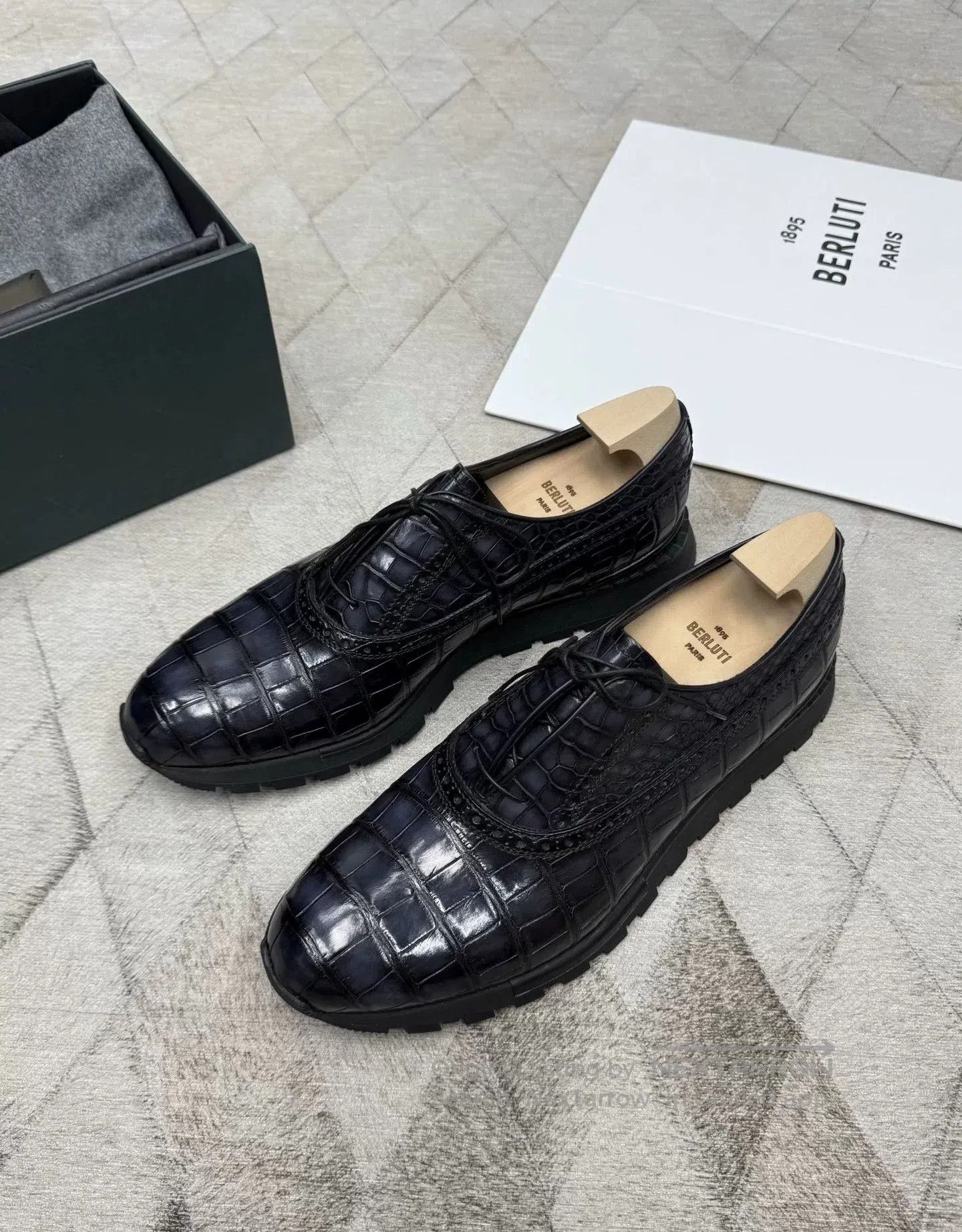Berluti Berluti Fast Track Crocodile Leather Shoes. Size US 11.5 / EU 44-45 - 5 Thumbnail
