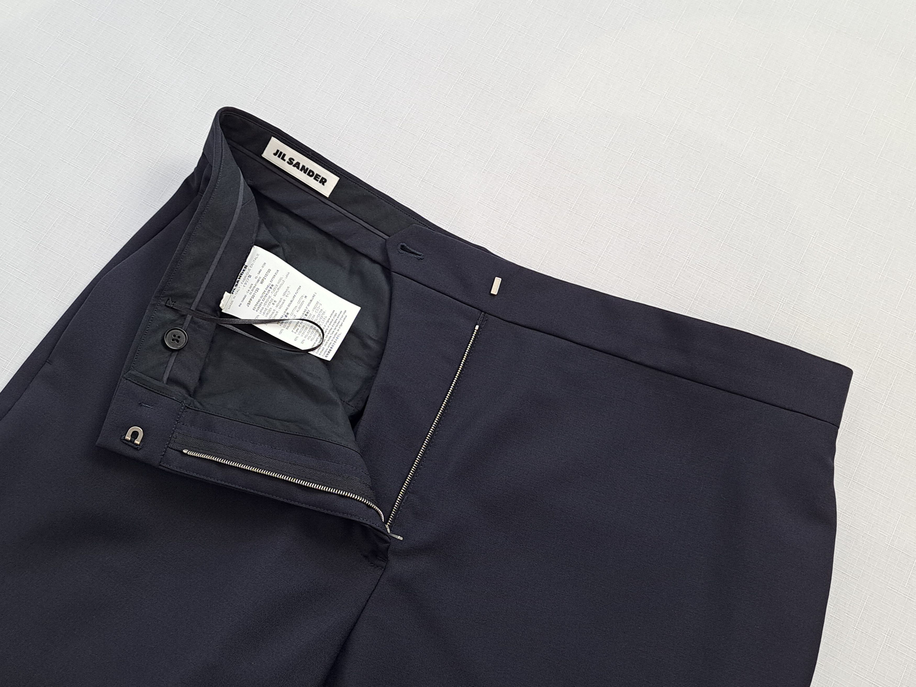 Jil Sander Jil Sander wool/mohair dark navy pants. Size 44. Size 36" / US 14 / IT 50 - 5 Thumbnail