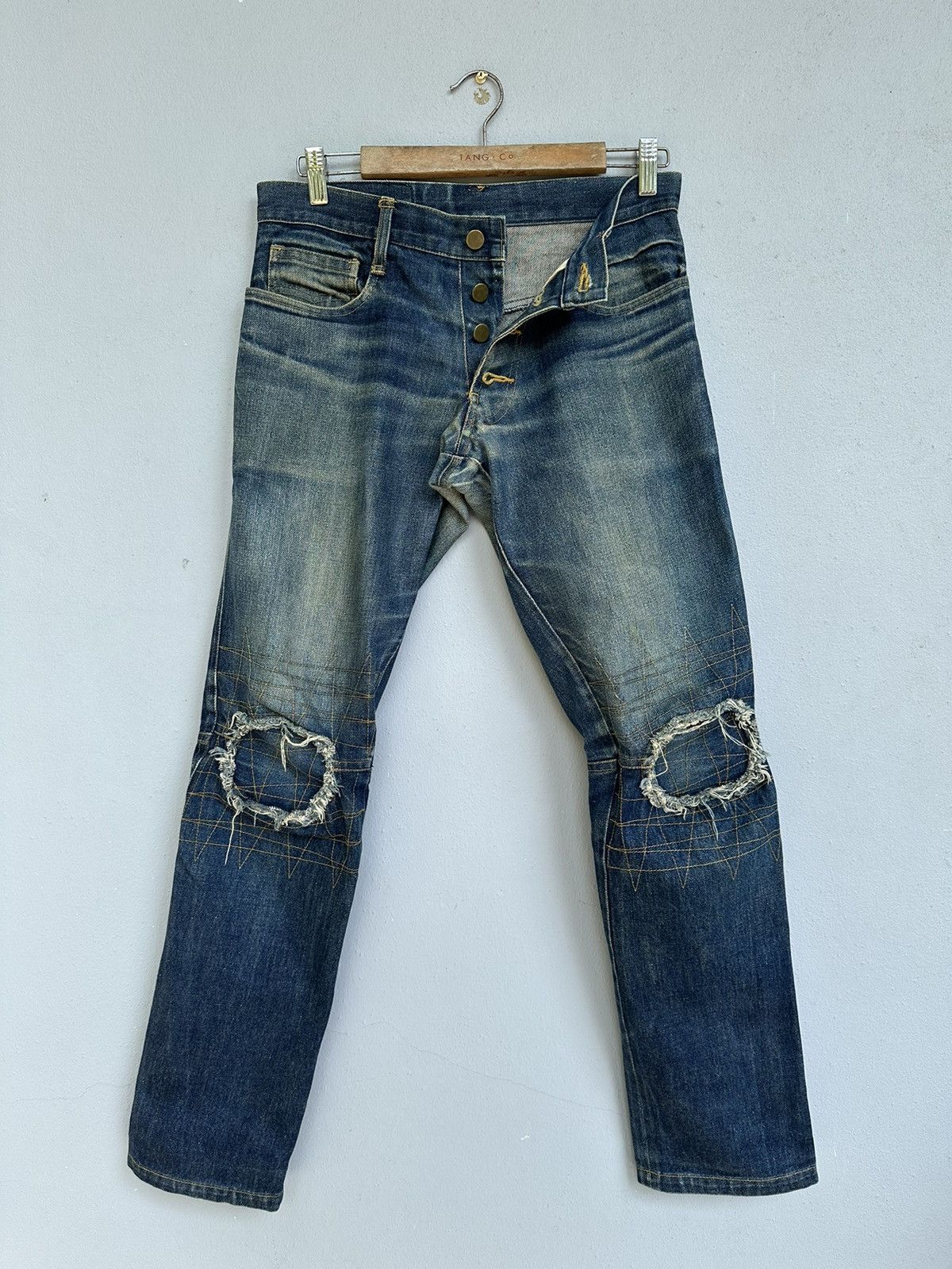 Christopher Nemeth Vintage Nemeth Distressed Biker Jeans Size US 31 - 3 Thumbnail