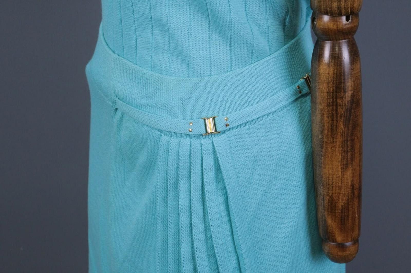 St. John St.John Collection By Marie Gray Blue Shirt / Dress Sz 6 Size M / US 6-8 / IT 42-44 - 12 Thumbnail