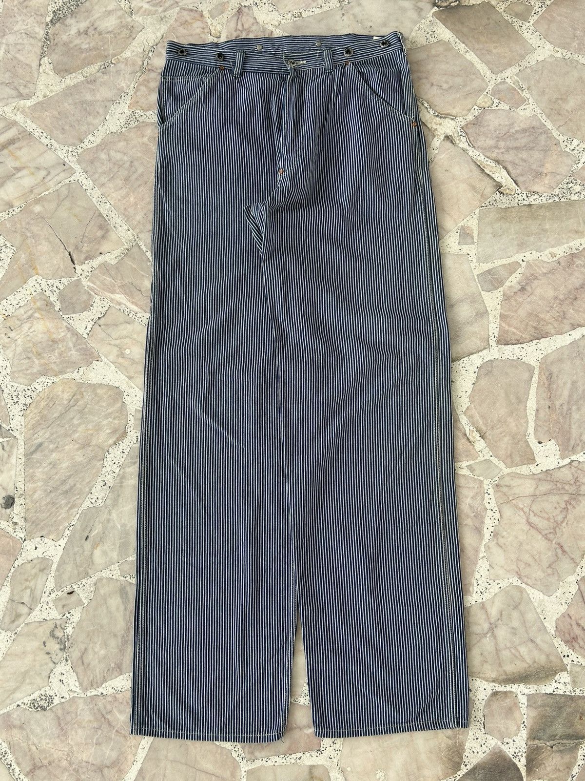 Sugar Cane Sugarcane Vintage Union Made Stripe Denim Size US 34 / EU 50 - 1 Thumbnail
