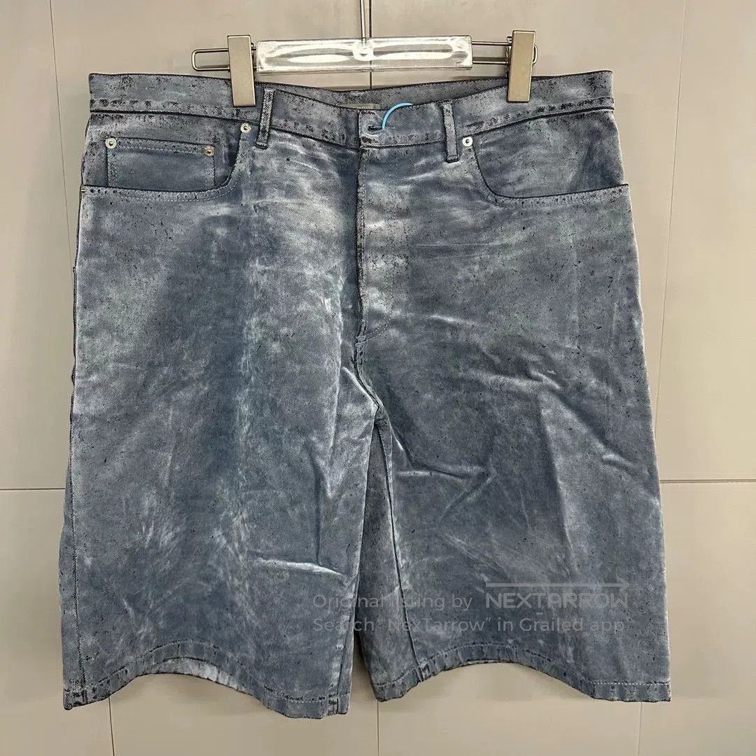 Dior blue distressed shorts by Dior collaboration. Size US 36 / EU 52 - 1 Thumbnail