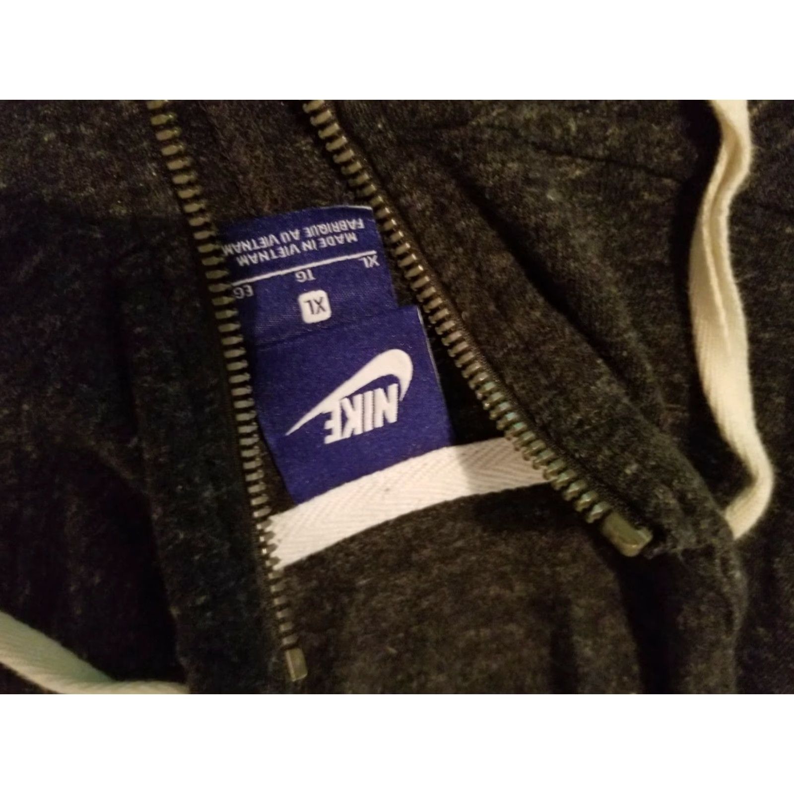 Nike Nike Jacket Womens Athletic Hooded Gray XL Regular Cotton 100% Cotton Activewear Everyday Basic Jacket Women’s Size XL Gray Nike Hooded Jacket Size XL / US 12-14 / IT 48-50 - 4 Thumbnail