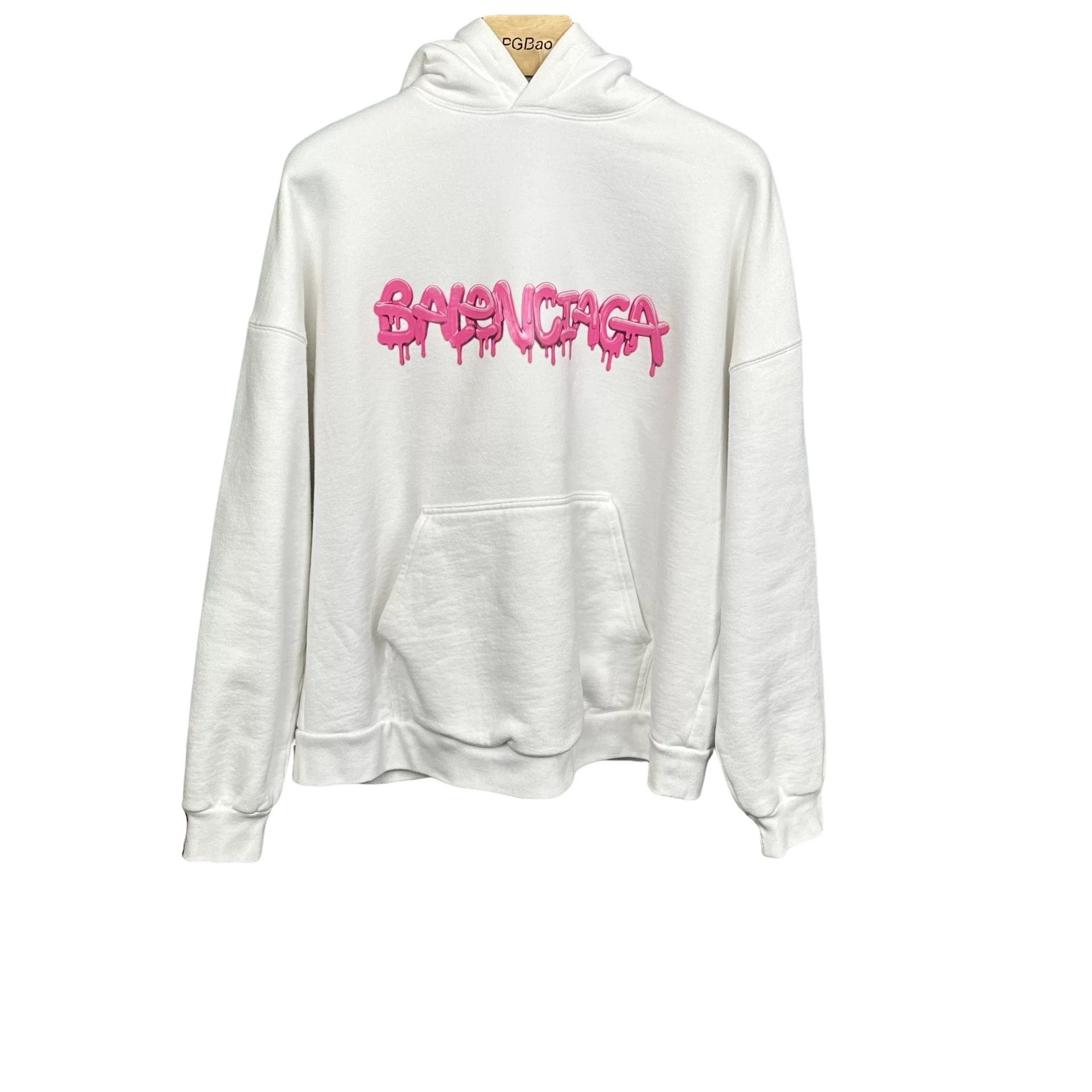 Balenciaga Balenciaga Pink Graffiti Logo Hoodie US M Size US M / EU 48-50 / 2 - 1 Thumbnail