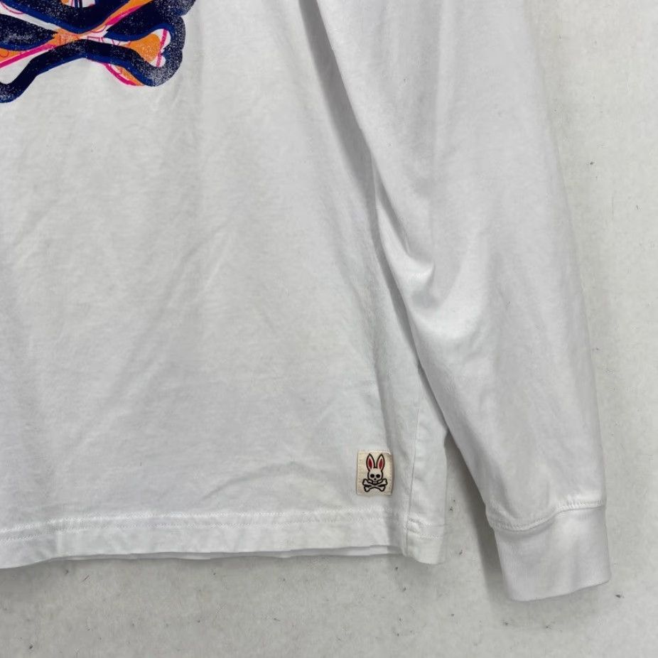 Psycho Bunny Psycho Bunny Long Sleeve T-Shirt Mens Size 5 White Pima Cotton Graphic Print Size US S / EU 44-46 / 1 - 3 Thumbnail