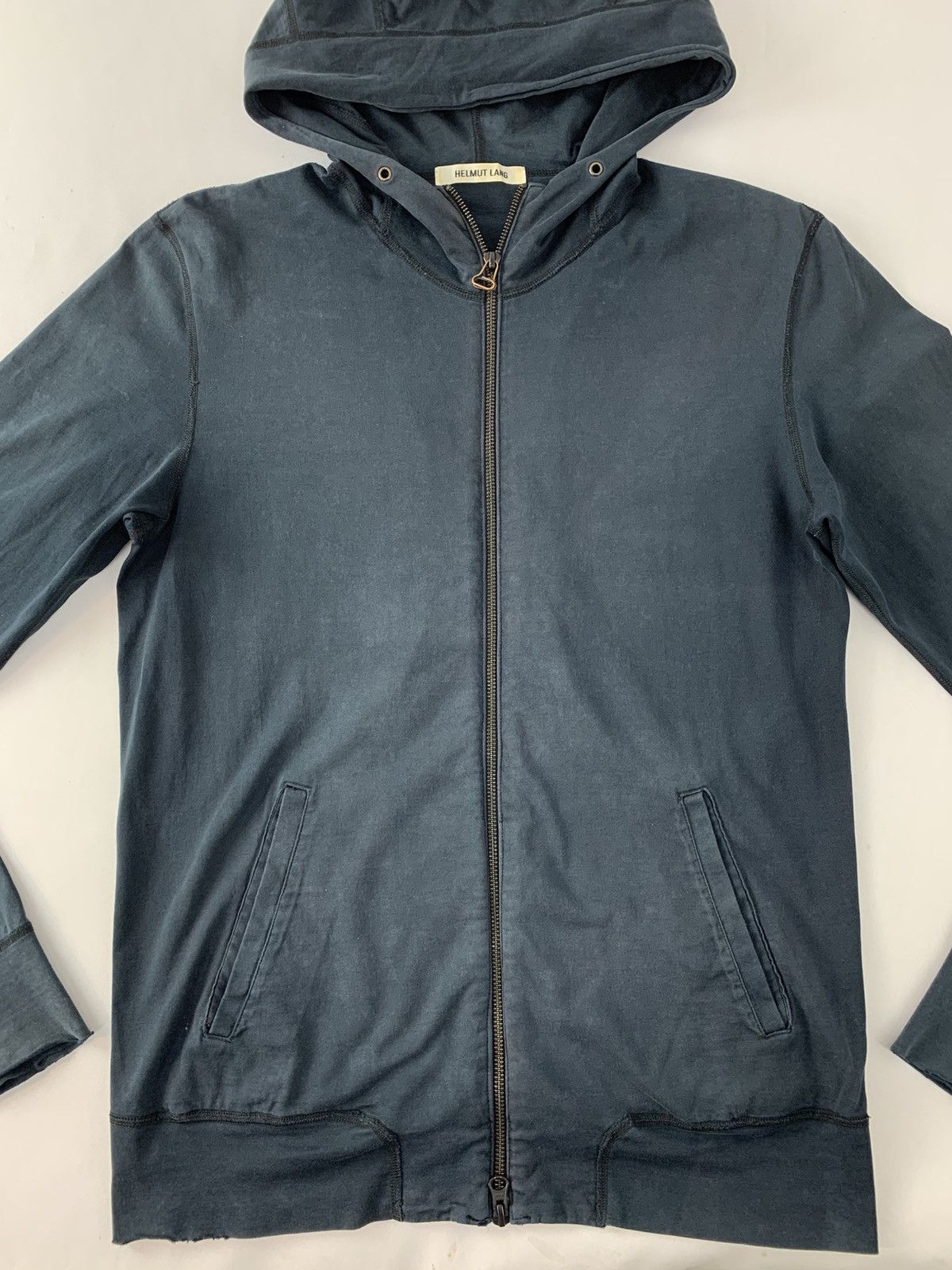 Helmut Lang Helmut Lang Zip Up Hooded Jacket Distressed Style Size US M / EU 48-50 / 2 - 3 Thumbnail