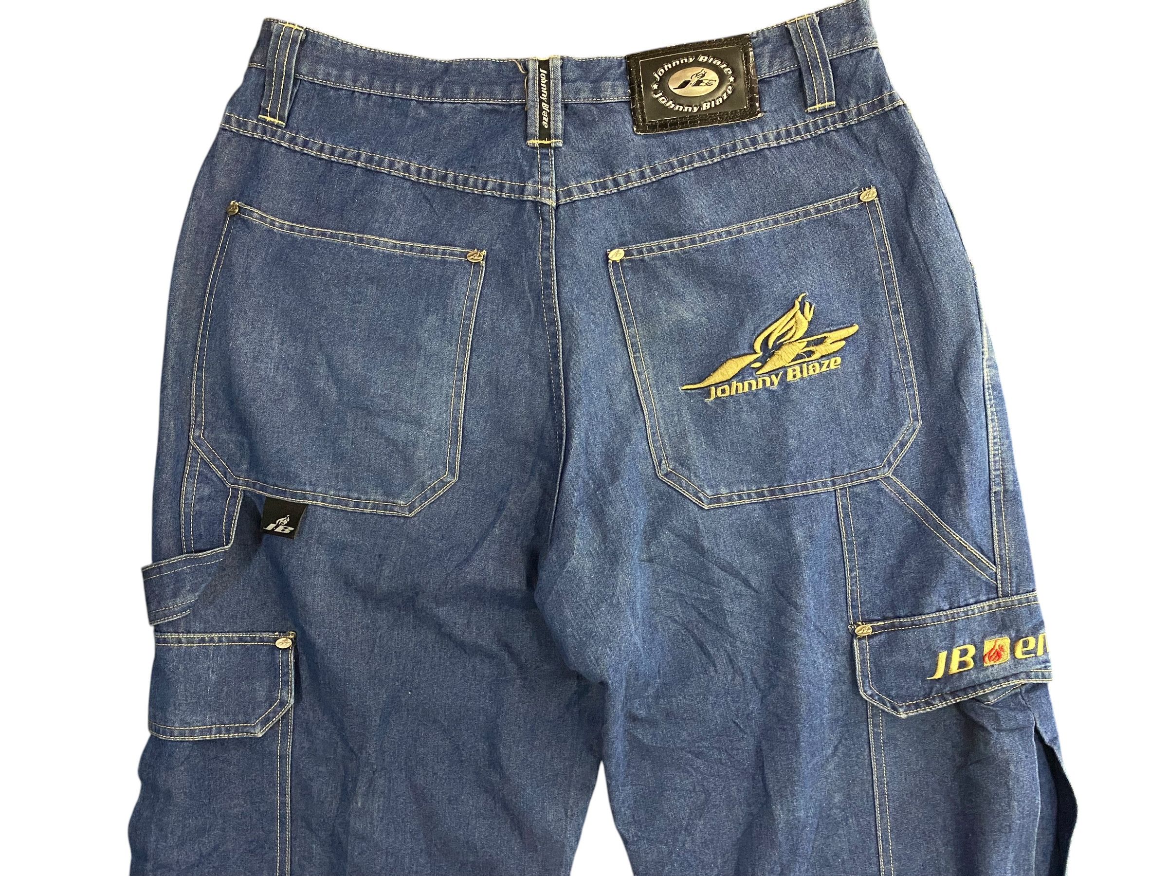 JNCO × Vintage 2000s Johnny Blaze baggy cargo denim pant Size US 35 - 7 Thumbnail