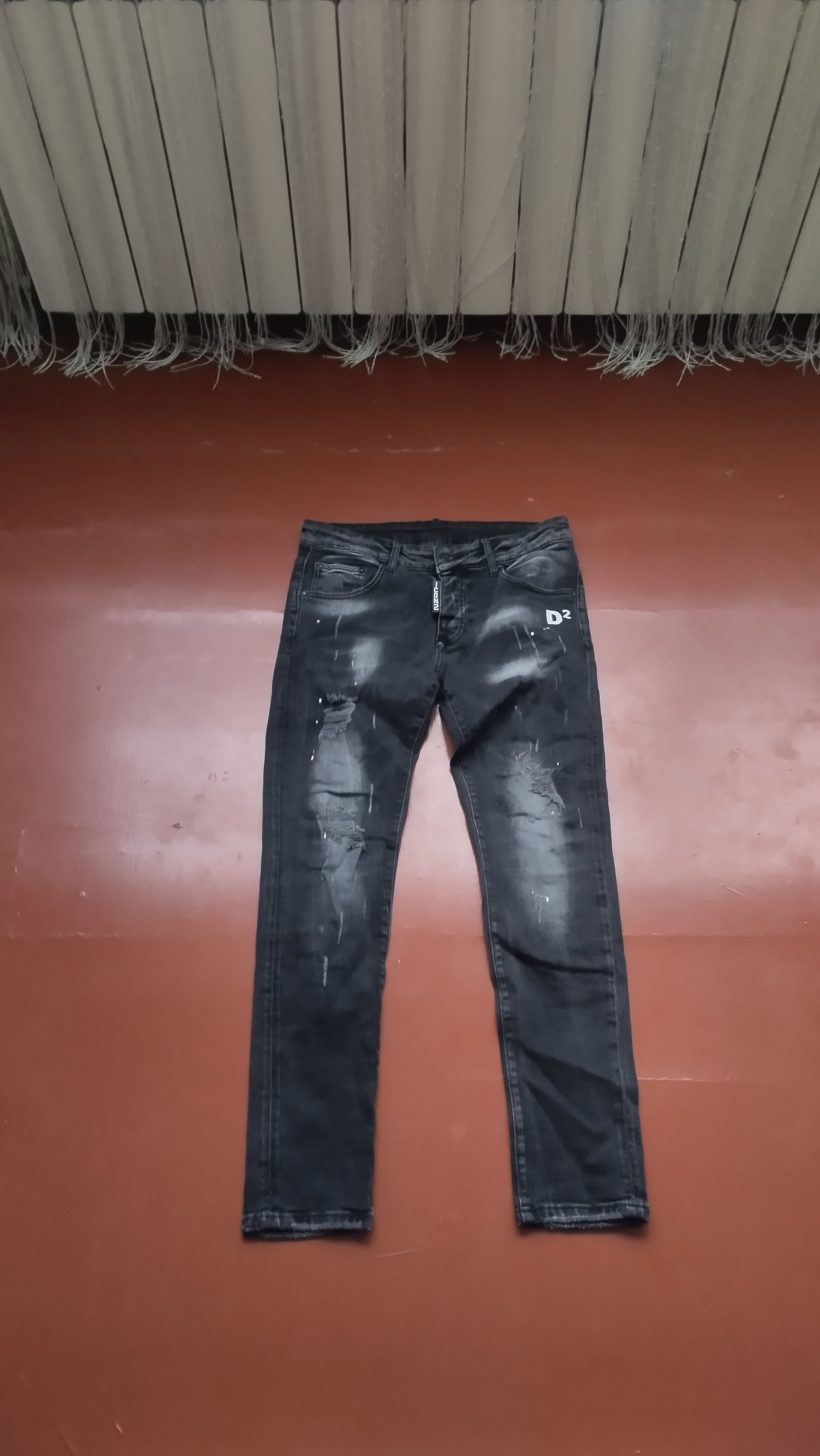 Black Icon × Dsquared2 Rare Drip DSQUARED2 ICON2 Denim Slim fit Size US 28 / EU 44 - 1 Thumbnail