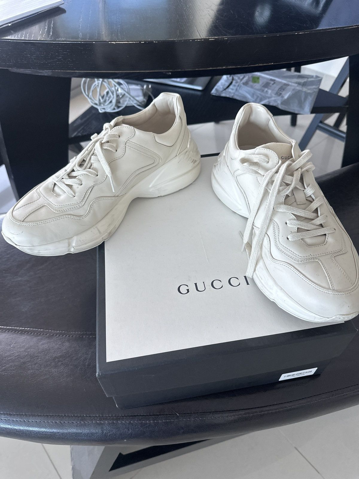 Gucci Gucci rython sneakers size 11 IT 12 US Rhyton with logo Size US 12 / EU 45 - 7 Thumbnail