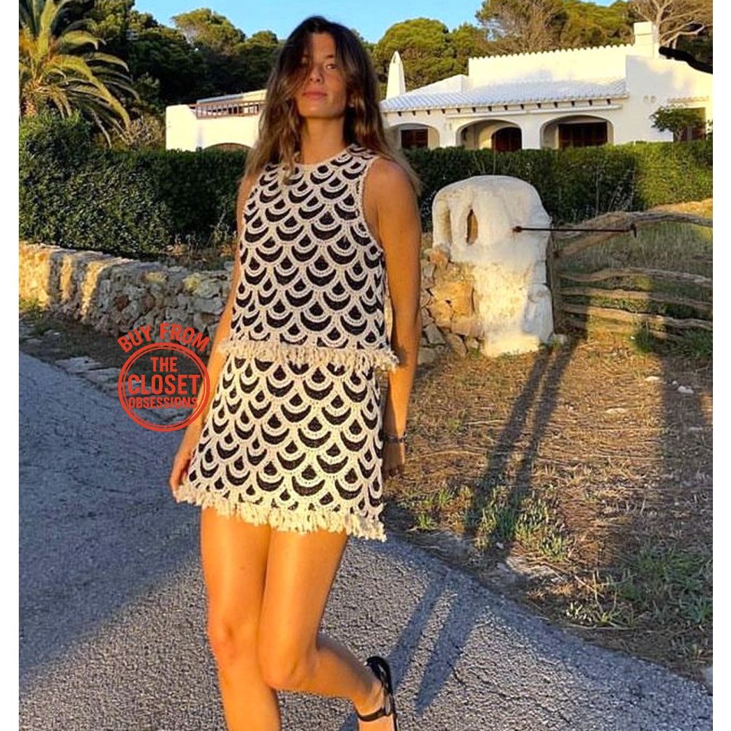 Mango Mango Crochet Co-Ord Set Resort Mini Skirt NWT Size M / US 6-8 / IT 42-44 - 9 Thumbnail