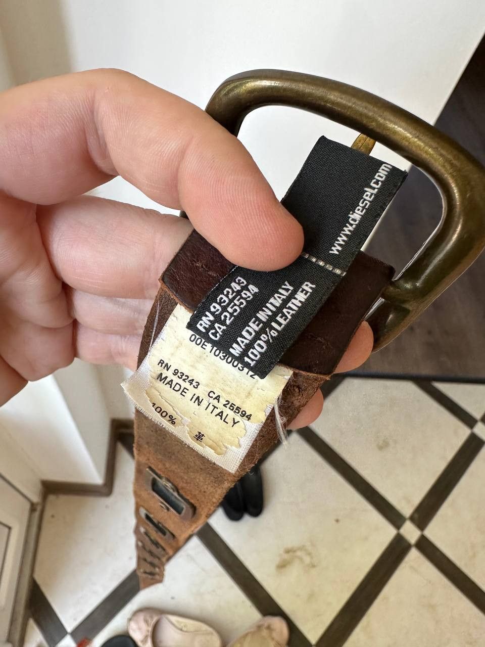 Diesel Vintage Diesel Leather Belt y2k Size ONE SIZE - 6 Thumbnail