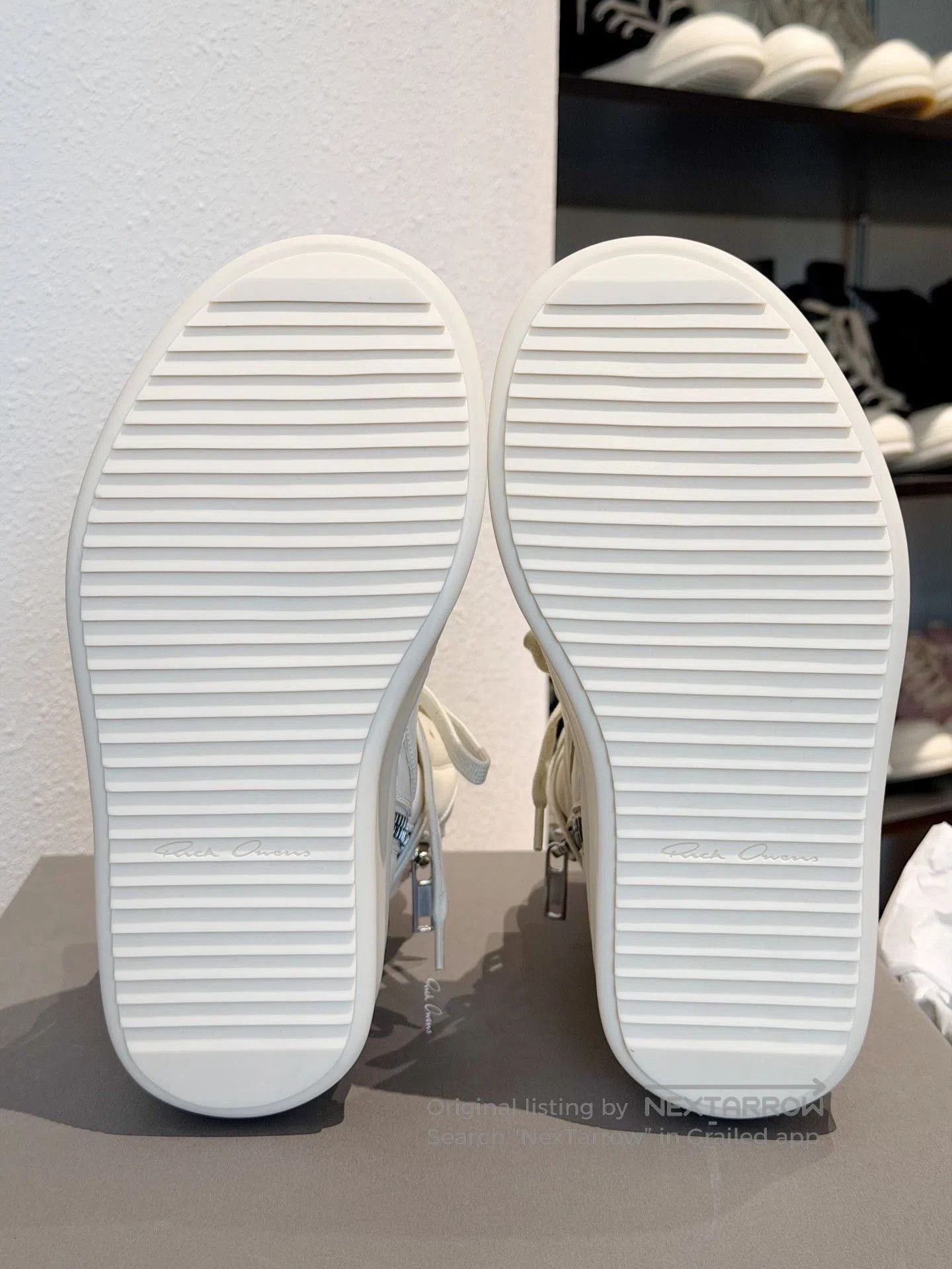 Rick Owens Rick Owens Milk Bumper High-Top Sneakers. Size US 6 / IT 36 - 7 Thumbnail