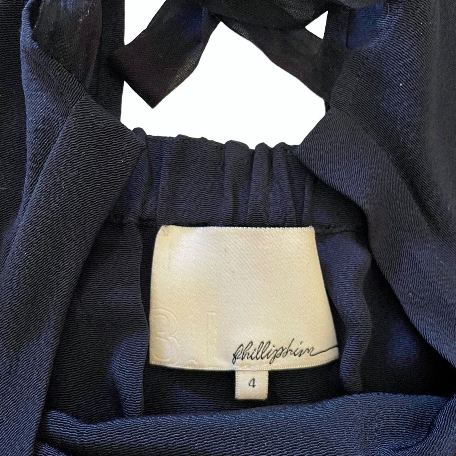 3.1 Phillip Lim 3.1 Phillip Lim Navy Blue Silk Lace Trim Shift Mini Dress Size S / US 4 / IT 40 - 5 Thumbnail