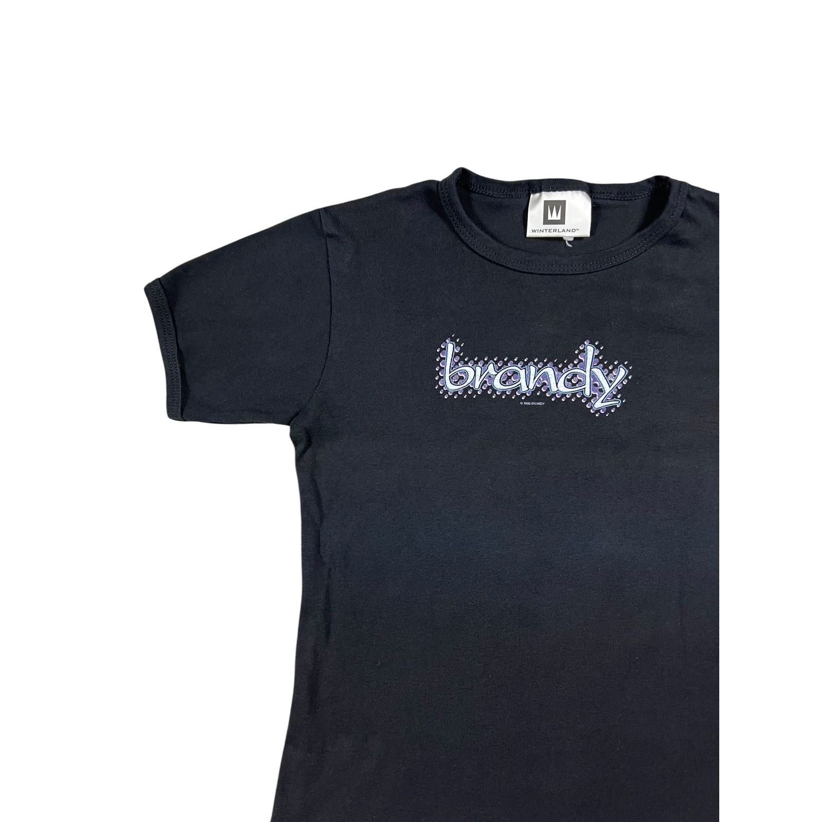 Band Tees × Rap Tees × Vintage Vintage 1999 Winterland Brandy baby style black femme tee Size L / US 10 / IT 46 - 4 Thumbnail