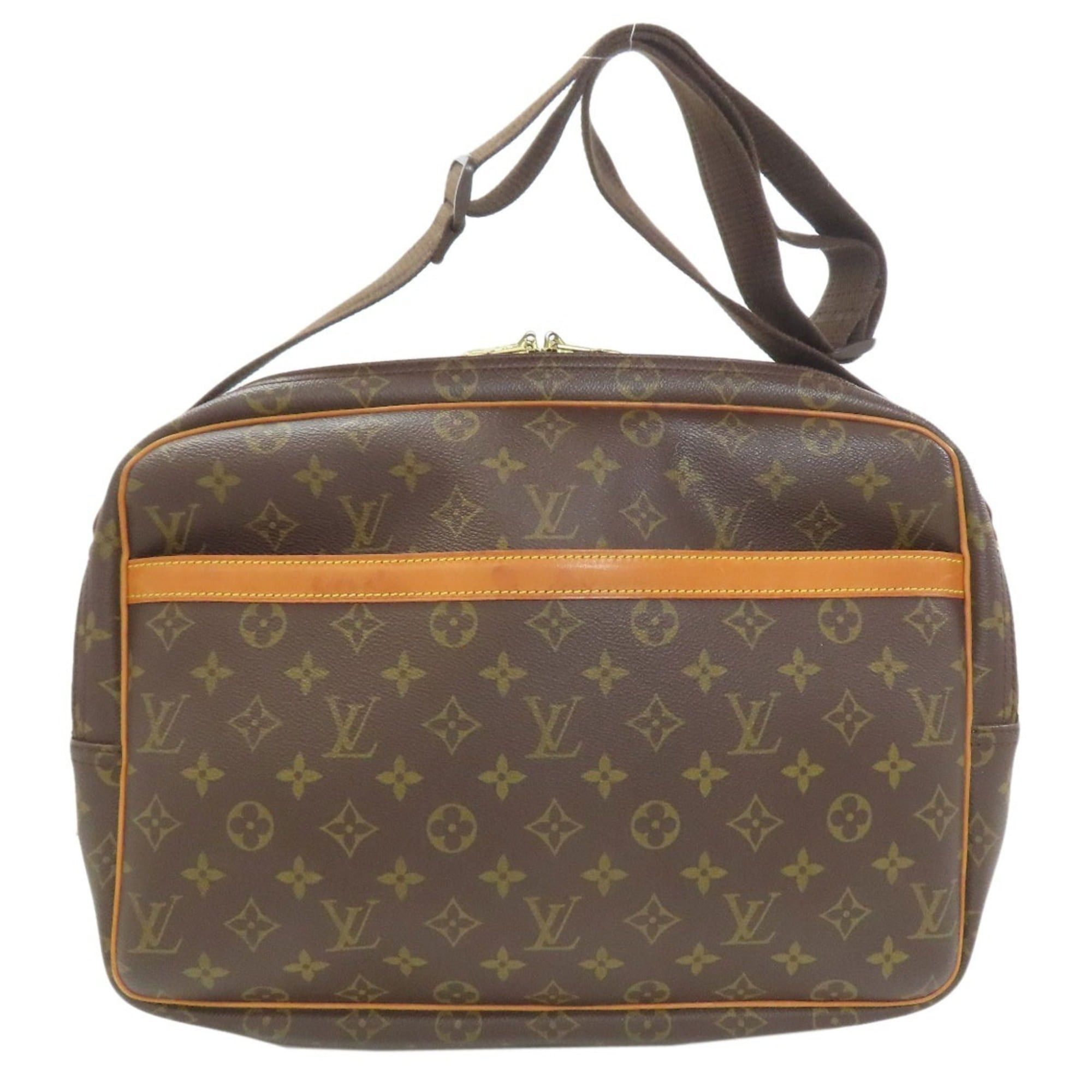Louis Vuitton M45252 Reporter Gm Shoulder Bag, Monogram Canvas, Women's Louis Vuitton in Brown