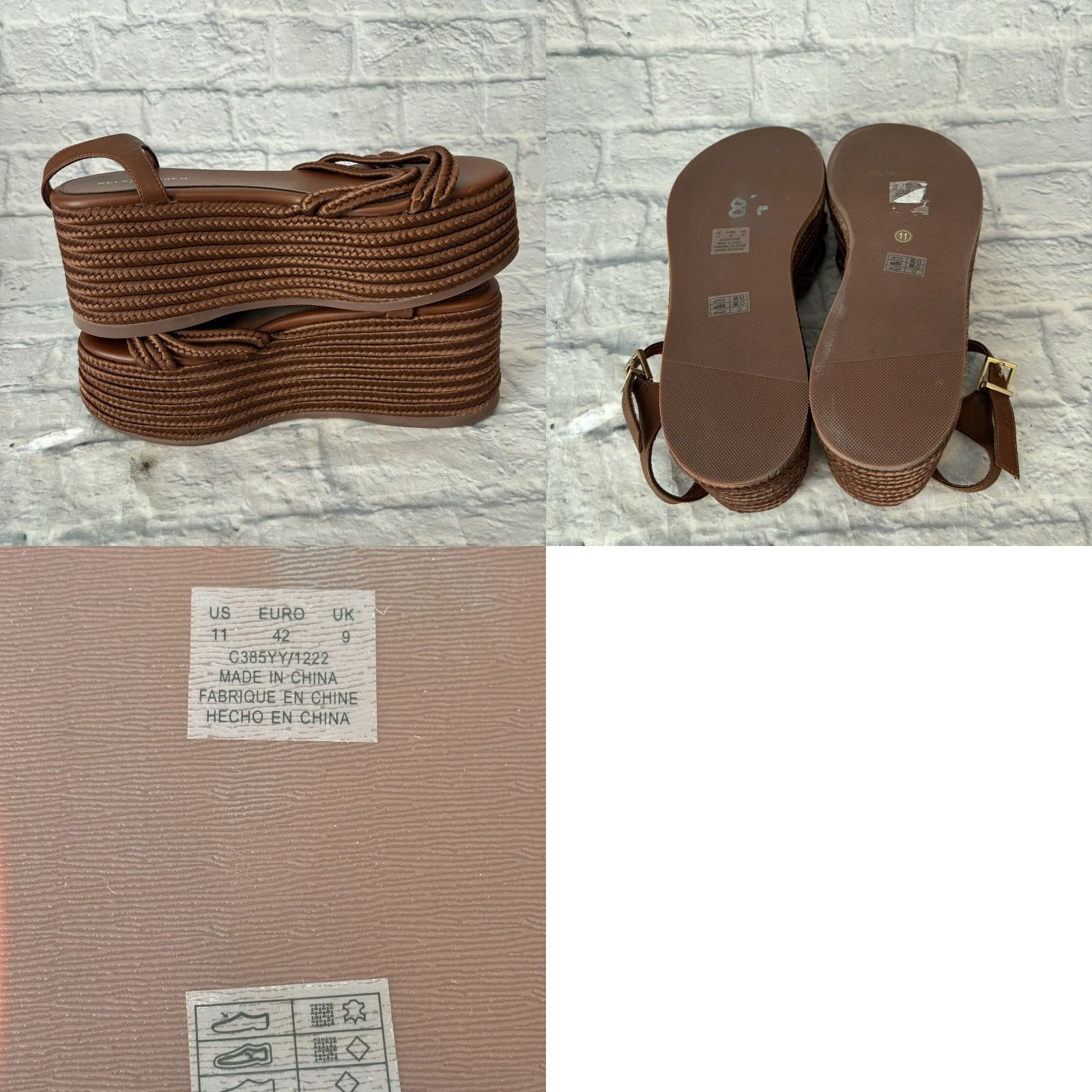 Vintage Kelsi Dagger Brooklyn Mend Platform Wedge Sandal/Heels Women’s Size 11 Brown Leather Buckle Platform & Wedge Sandal Womens Size 11 Size US 9 / IT 39 - 8 Thumbnail