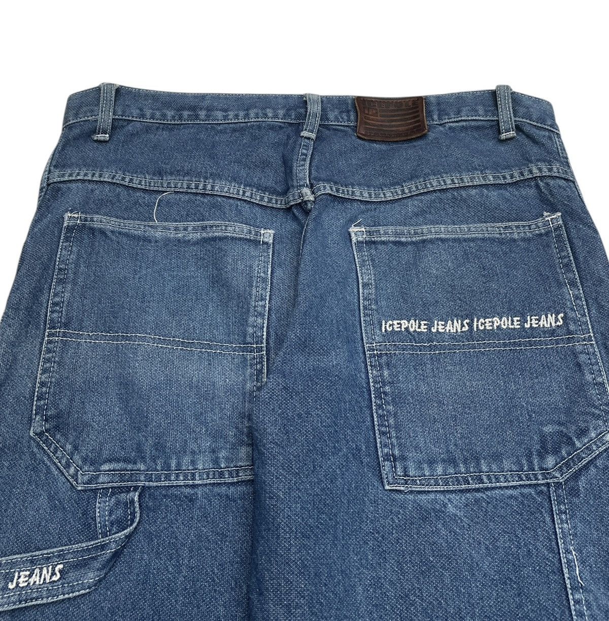 Japanese Brand × Vintage Rare Design Vintage Brand Ice Pole Rapper Baggy Jeans 1990s Size US 39 - 4 Thumbnail