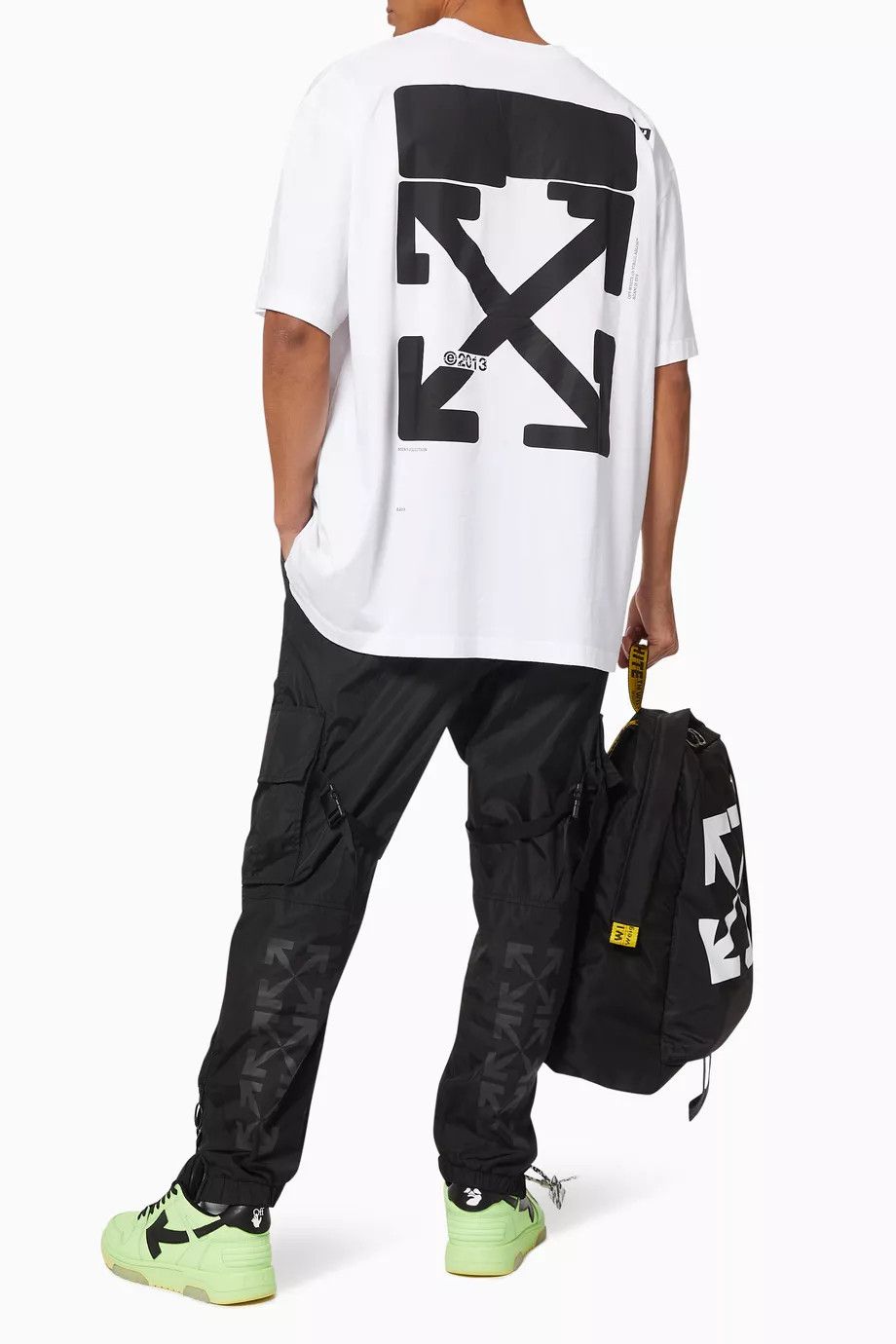 Off-White White Tech Marker Arrows Oversized T-Shirt Size US XXS / EU 40 - 3 Thumbnail