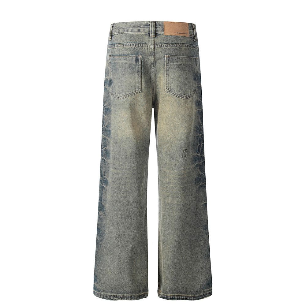 Vintage American-style distressed straight-leg flared jeans for men Size US 32 / EU 48 - 2 Thumbnail