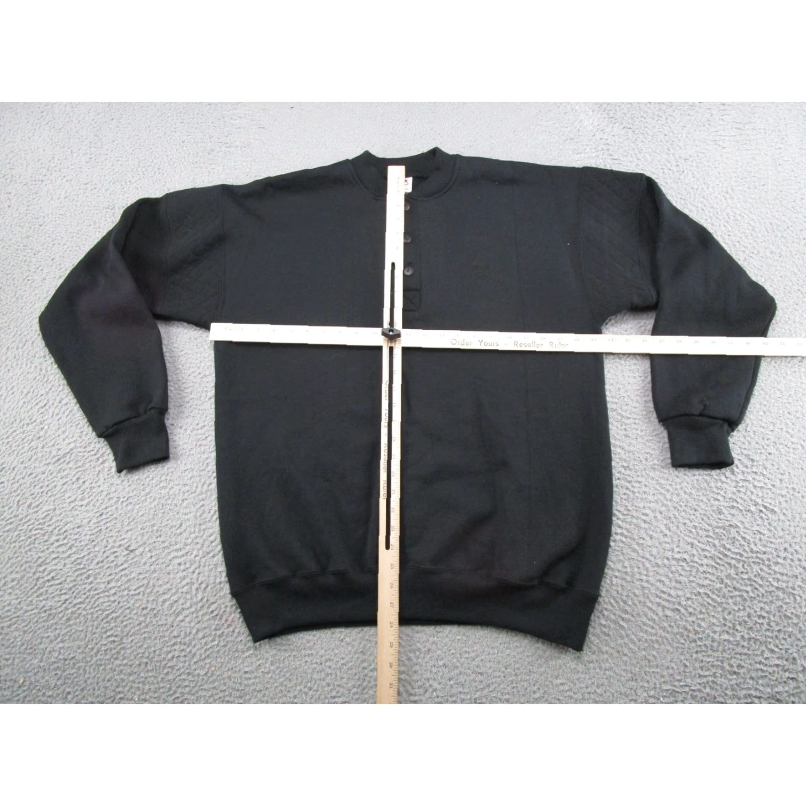 Vintage VINTAGE Olympic Sweatshirt Mens XL Pullover Henley Neck Black 90s Outdoor Casual Button Crew Neck Pullover Sweatshirt Size US XL / EU 56 / 4 - 6 Thumbnail