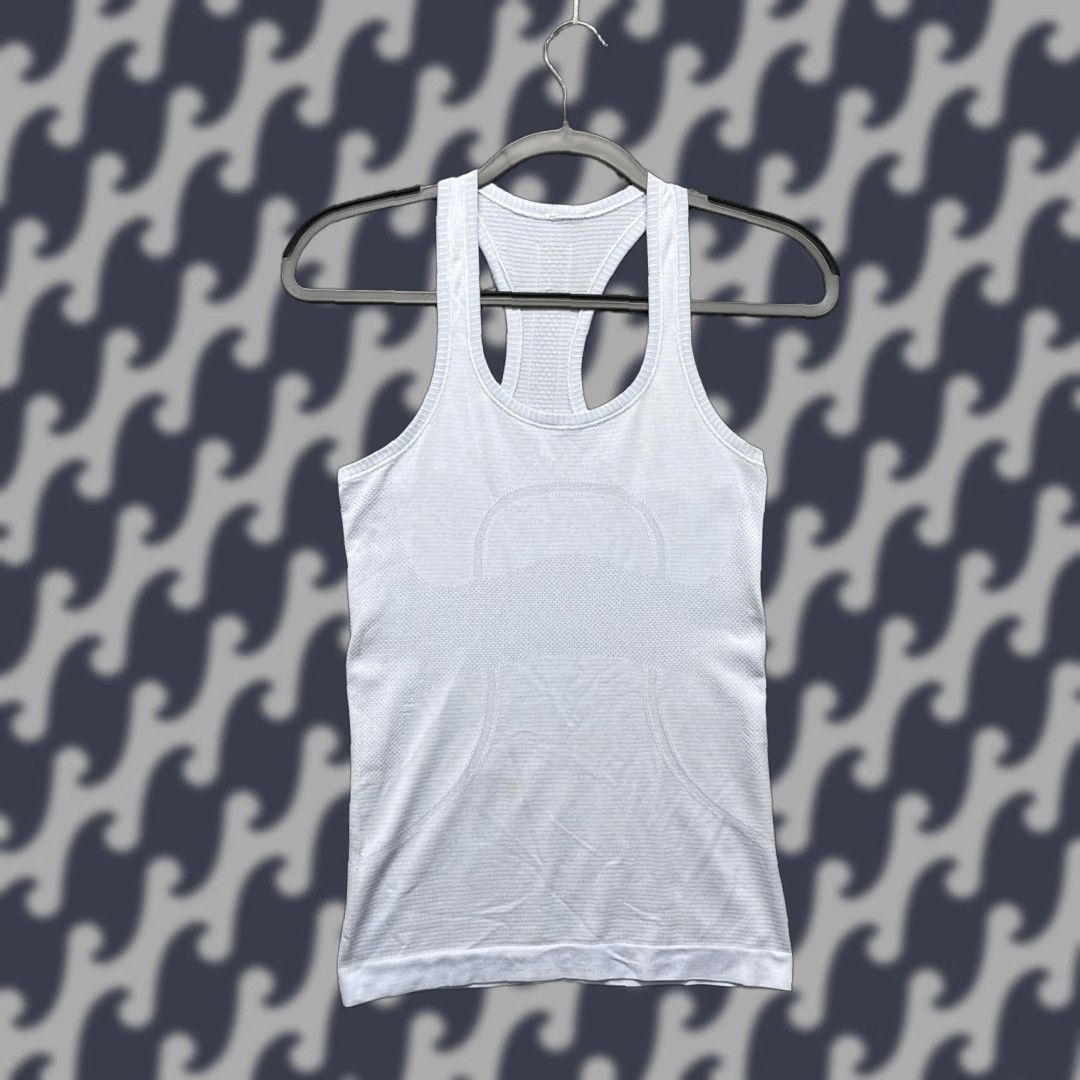 Vintage Lululemon Swiftly Tech Tank Top Womens 4 Gray Racerback Running Yoga Athletic in Grey (Size Small)