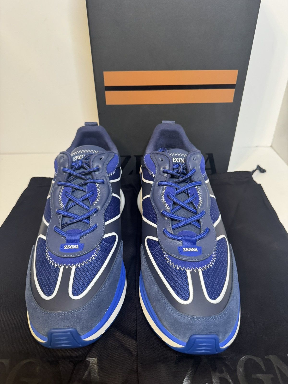 Ermenegildo Zegna Zegna UTE Trainer Sneakers Navy Size 13 US New W/ Box Size US 13 / EU 46 - 2 Thumbnail