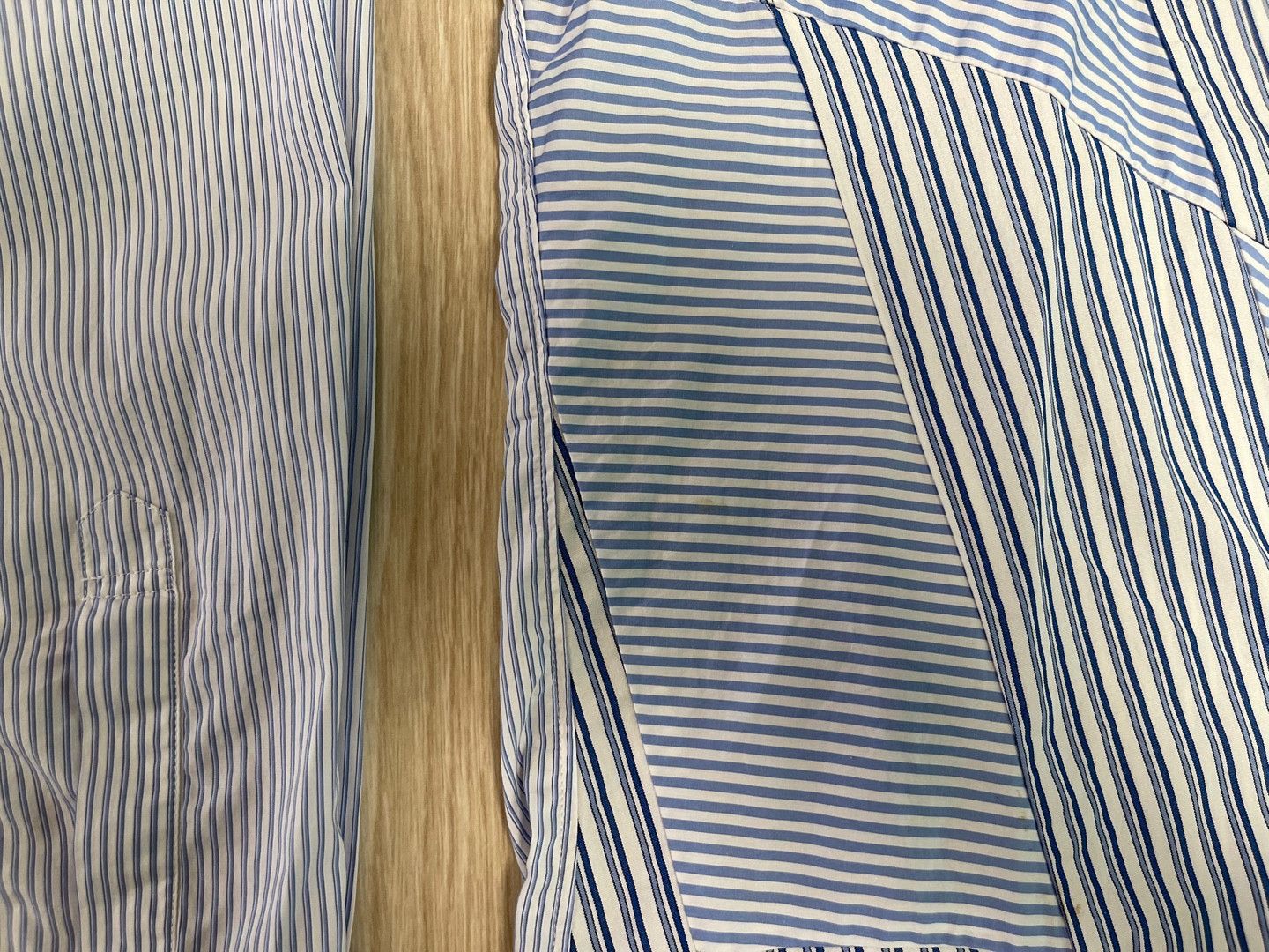 Comme des Garcons SHIRT COMME des GARCONS SHIRT Twisted Blue Stripe Shirt AD2015 Size US M / EU 48-50 / 2 - 4 Thumbnail