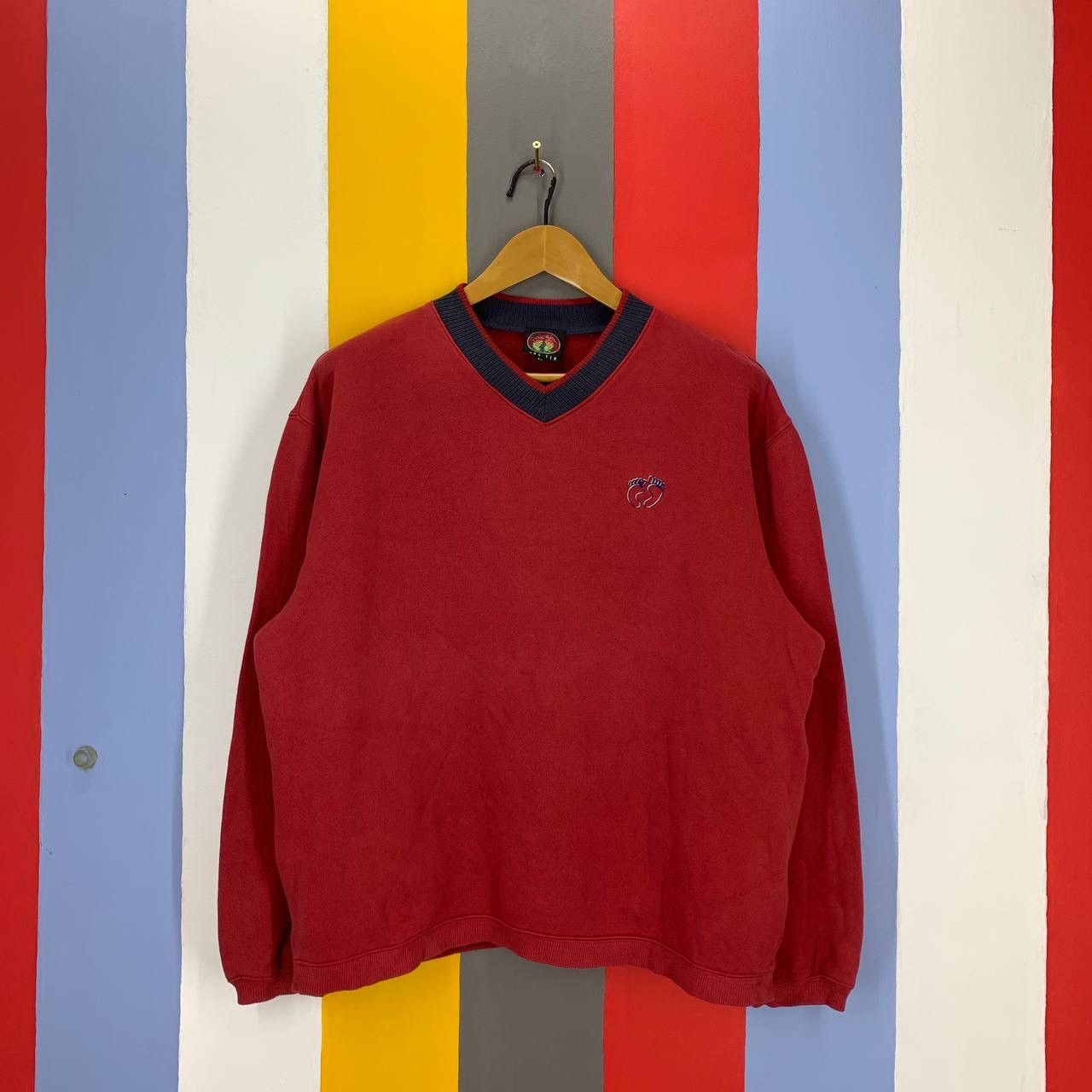 Hang Ten Vintage HANG TEN V Neck Sweatshirt #2308-01 Size US L / EU 52-54 / 3 - 1 Thumbnail