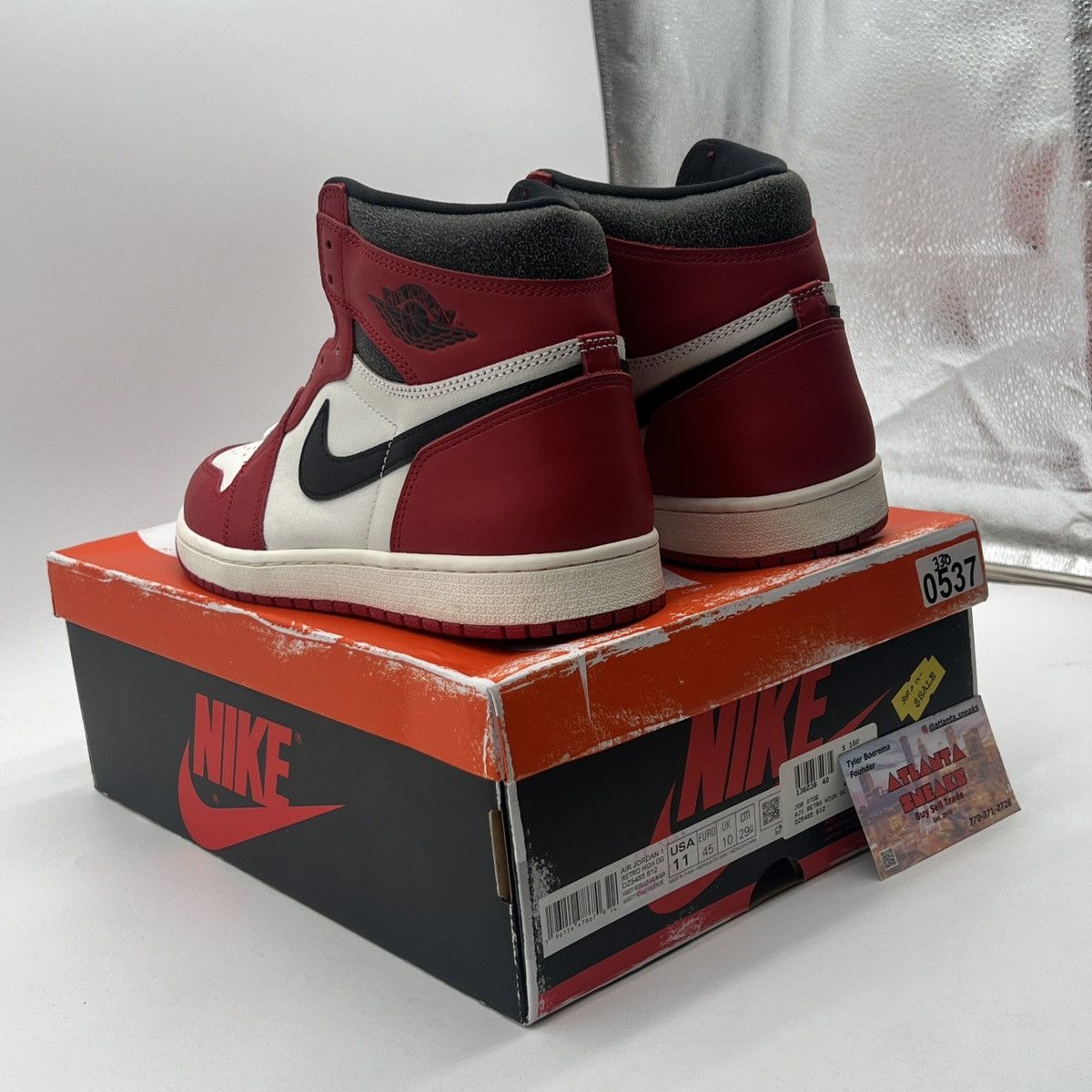 Nike Air Jordan 1 high Chicago lost & found Size US 11 / EU 44 - 4 Thumbnail