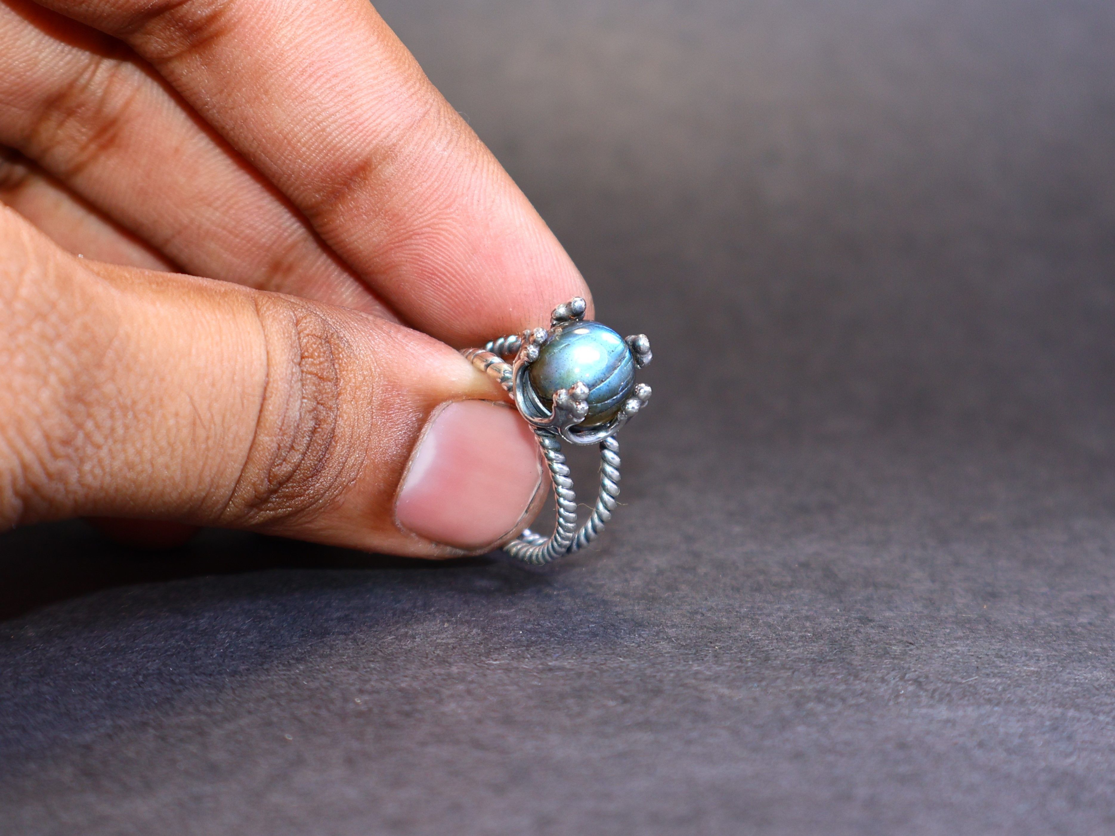 Handmade Labradorite Ring, Handmade Women Ring, Sterling Silver Ring, Size ONE SIZE - 7 Thumbnail