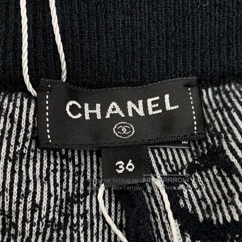 Chanel Chanel Black fireworks lion inlaid cotton drawstring knitt Size 24" / US 00 / IT 34 - 6 Thumbnail