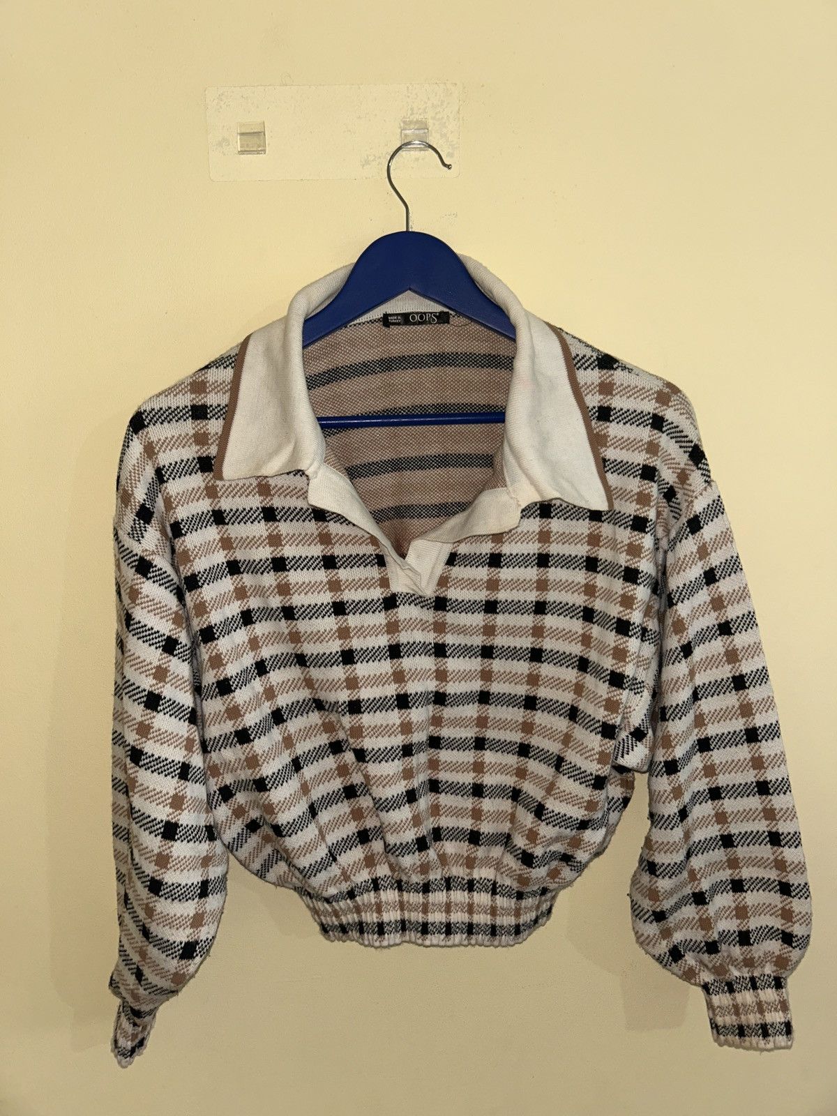 Other Oasis Plaid Cropped Shirt with Collar Size L / US 10 / IT 46 - 2 Thumbnail