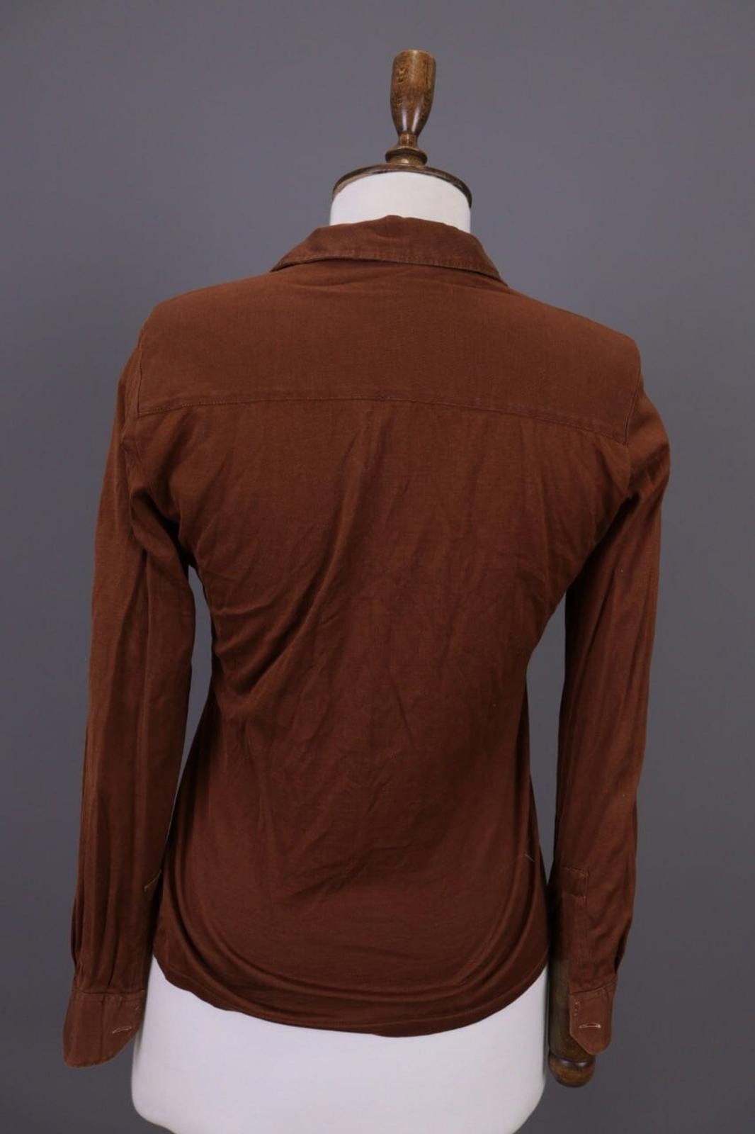 Guy Laroche Vintage Guy Laroche Brown Button Down Top Shirt Size 44 Size M / US 6-8 / IT 42-44 - 9 Thumbnail