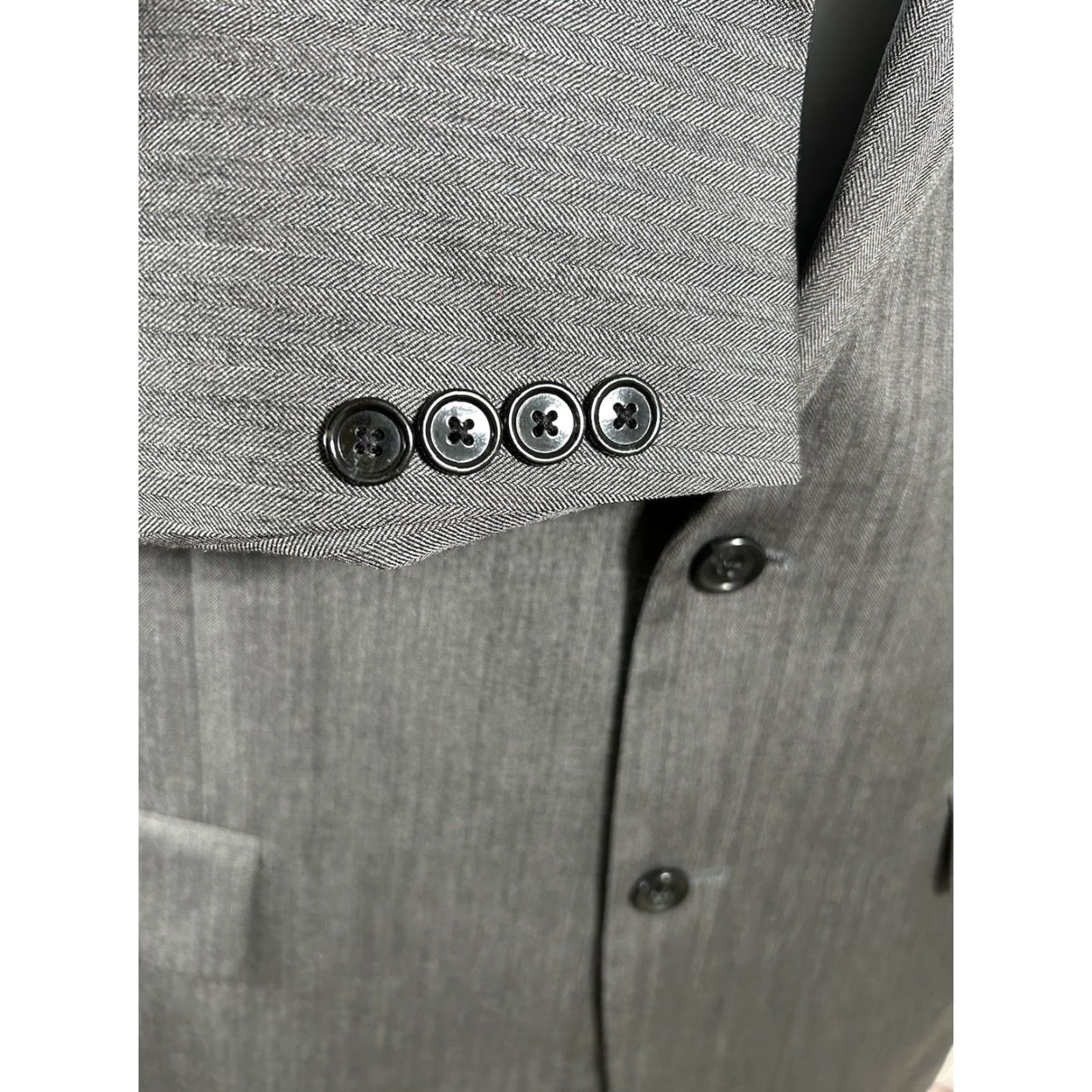 Jos. A. Bank Jos. A. Bank Signature Collection Blazer 2 Button Single-Breasted Notch Lapel Wool Gray 42R Mens Size 42R - 7 Thumbnail