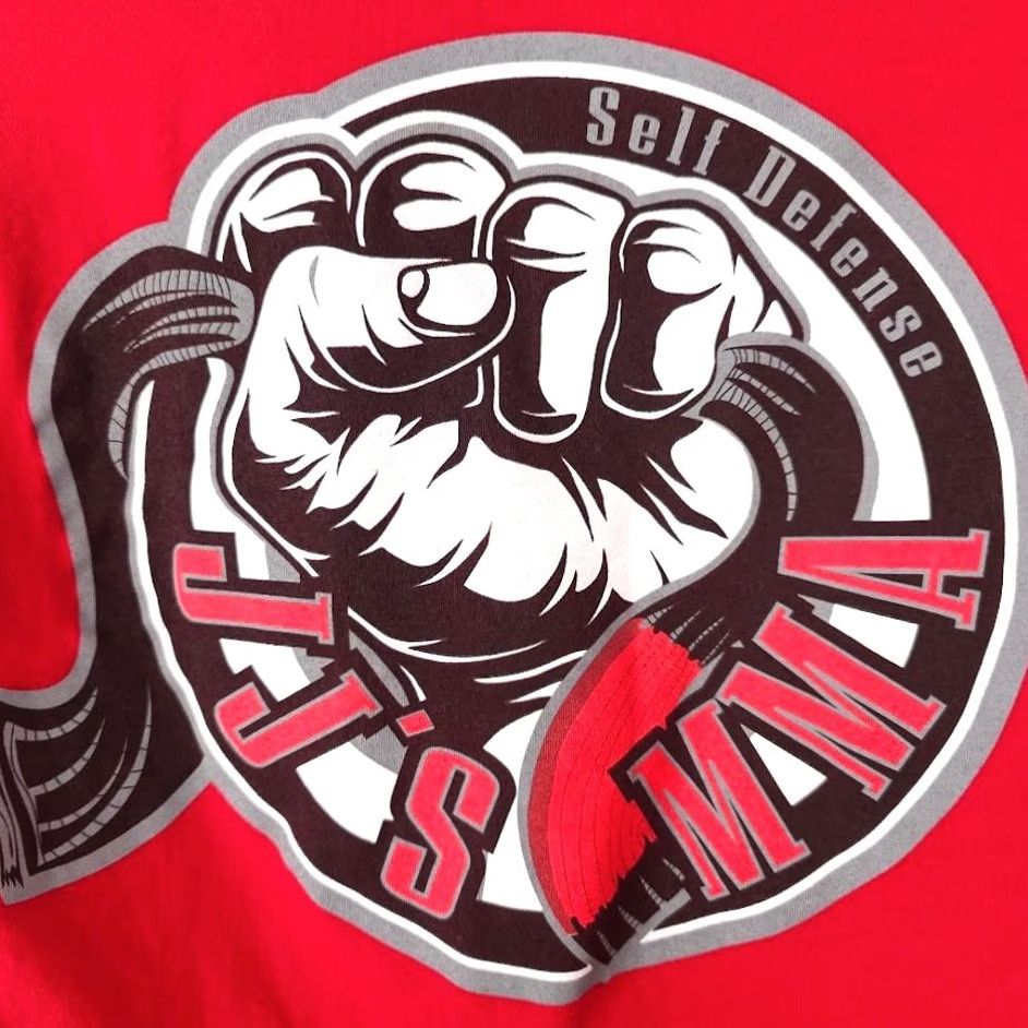 Next Level JJs MMA T Shirt Mens Size Small Red Self Defense Mixed Martial Arts Made In USA Size US S / EU 44-46 / 1 - 5 Thumbnail