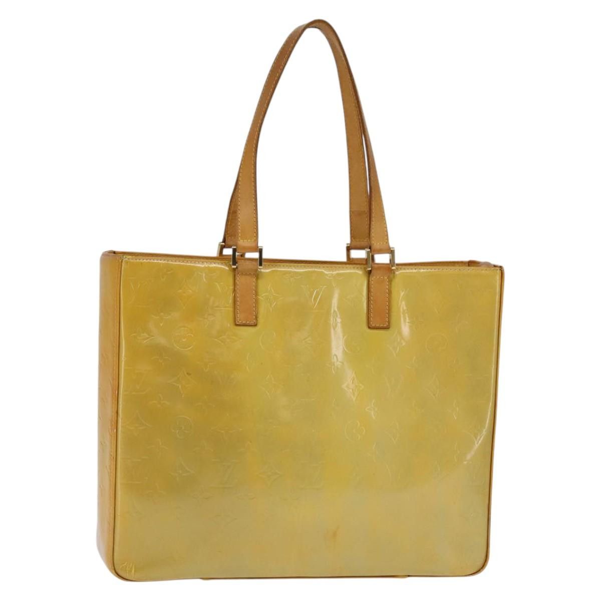 Louis Vuitton LOUIS VUITTON Monogram Vernis Columbus Tote Bag Gris M91028 Size ONE SIZE - 1 Thumbnail