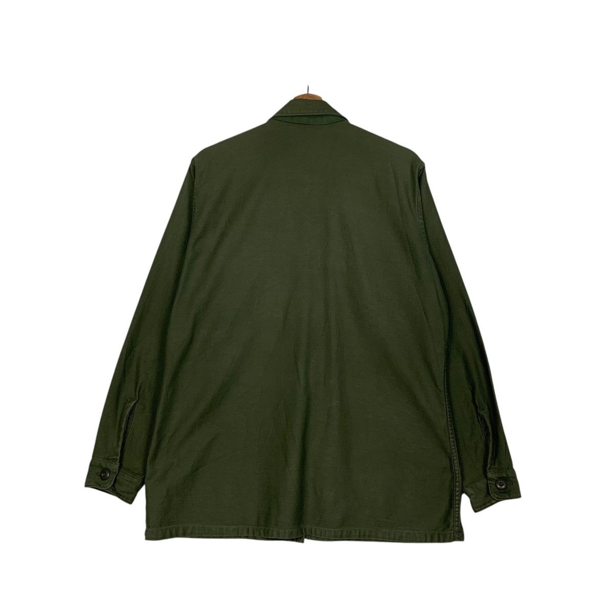 Vintage 1960s US ARMY OG-107 Cotton Sateen Utility Shirt #2760-C124 Size US L / EU 52-54 / 3 - 15 Thumbnail