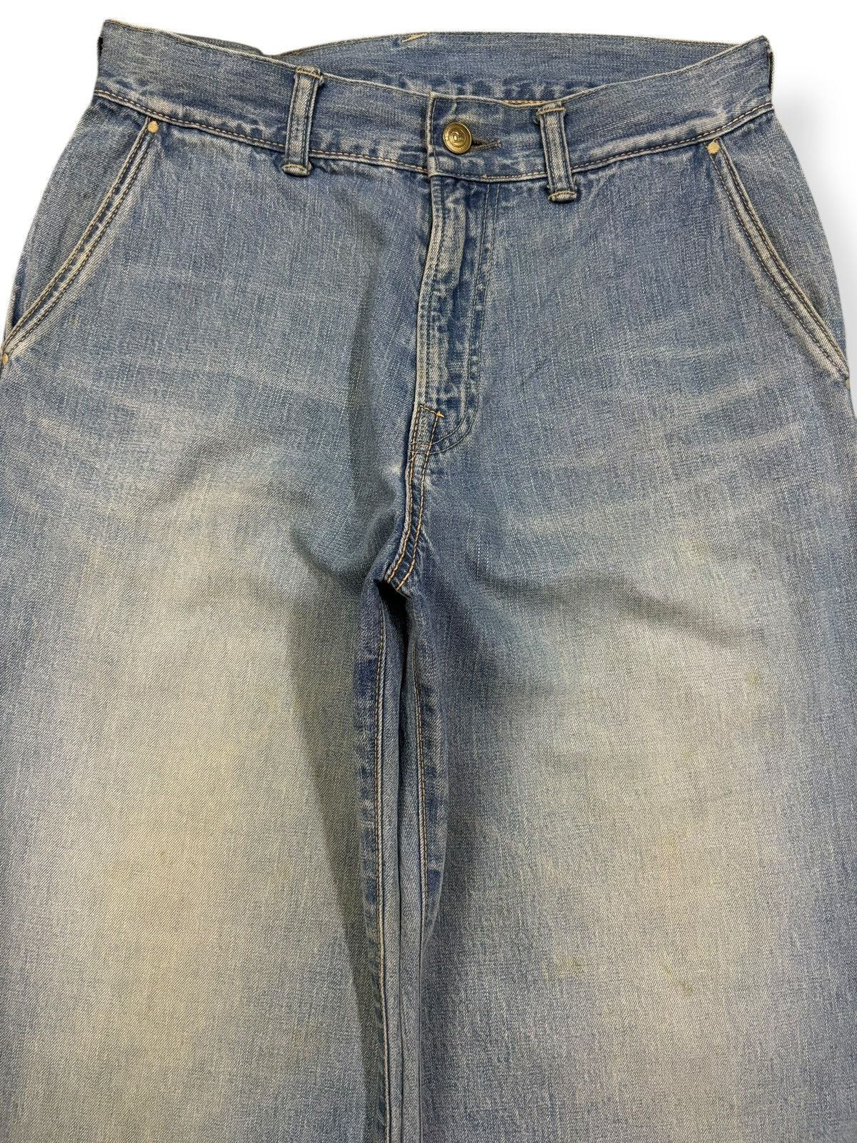 45rpm Vintage Japanese Brand 45rpm Blue Wash Baggy Jeans Size US 29 - 3 Thumbnail