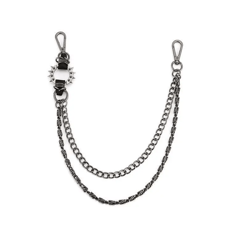 Jean Punk Spiked Jeans Chain Accessories Size ONE SIZE - 1 Thumbnail