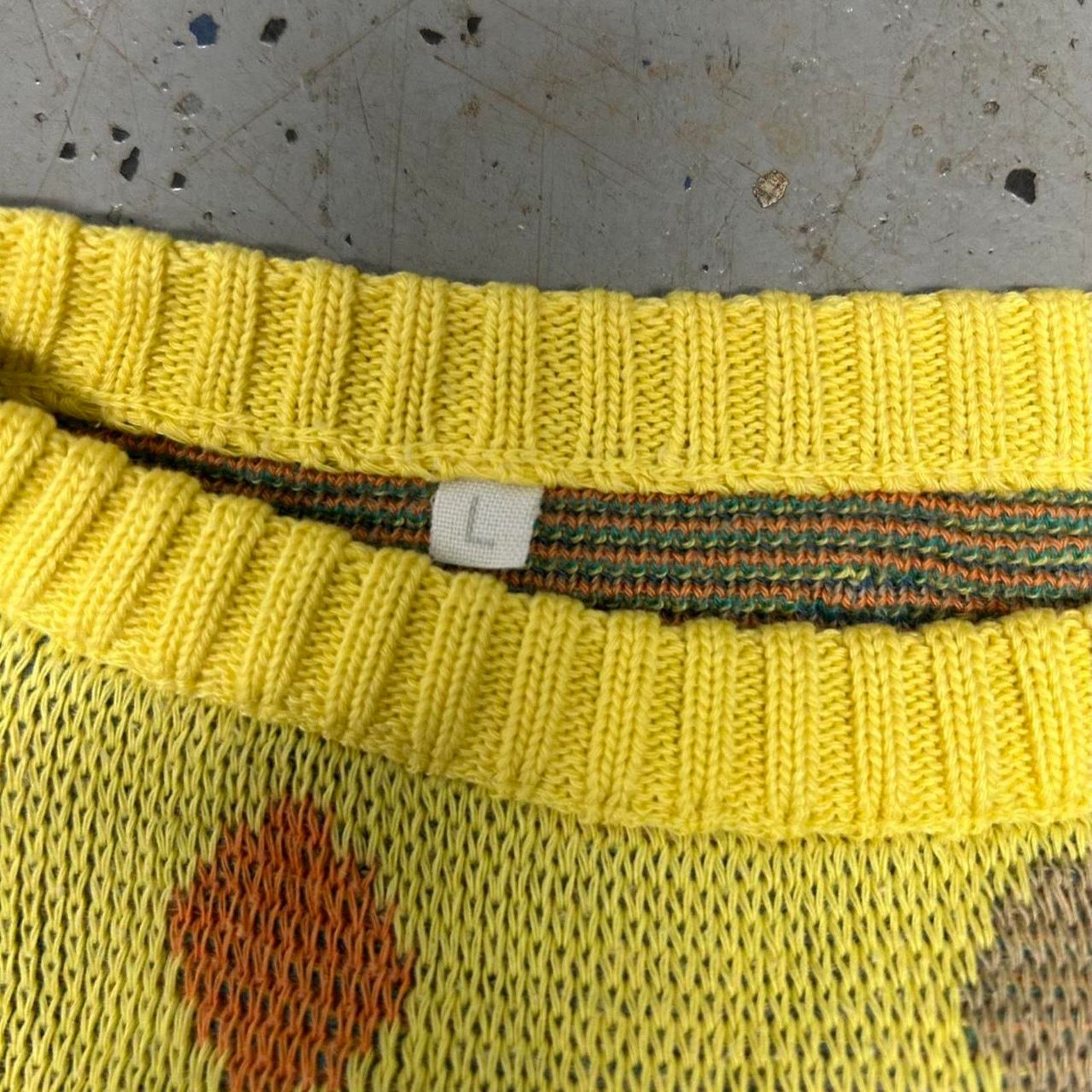 Other Yellow vintage 80s/90s polka dot sweater Size L / US 10 / IT 46 - 3 Thumbnail