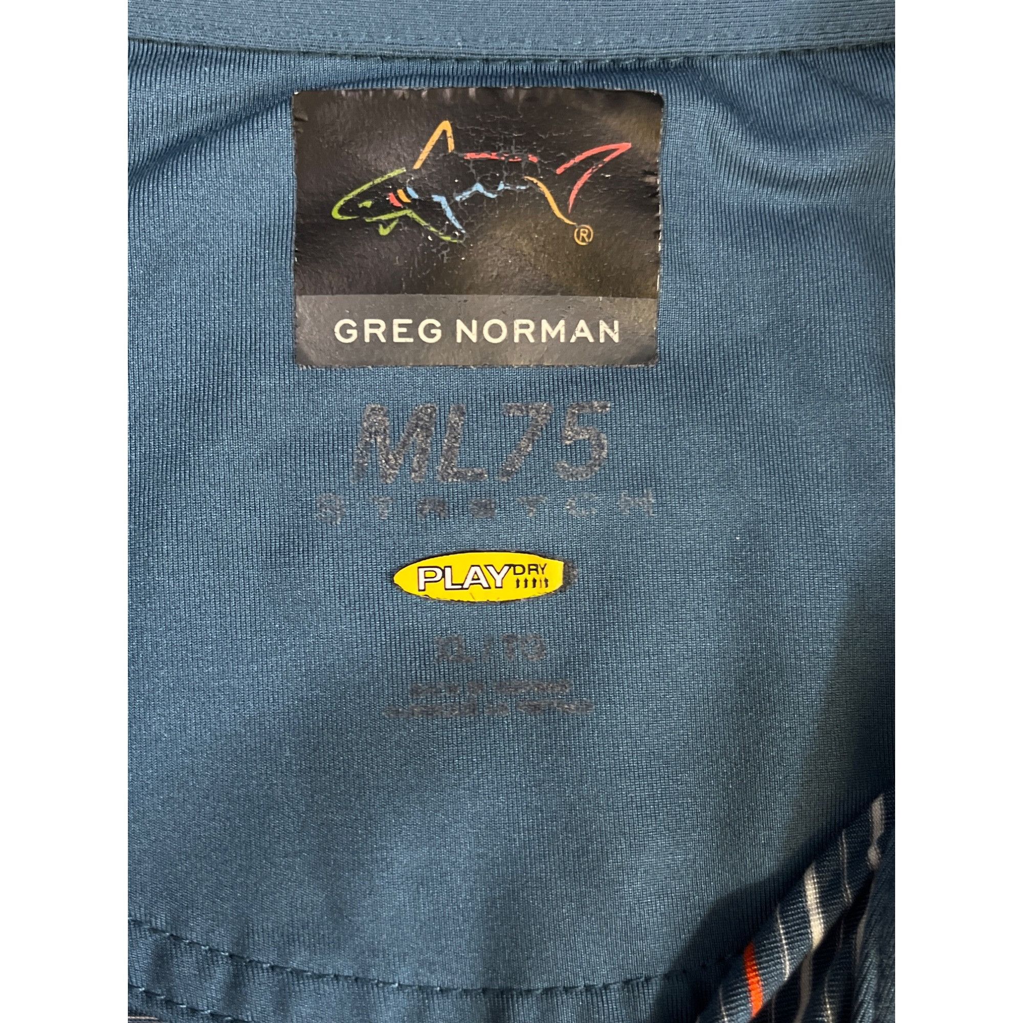 Greg Norman Greg Norman mens blue golfing polo Shirt size Xl SKU 7091 Size US XL / EU 56 / 4 - 7 Thumbnail