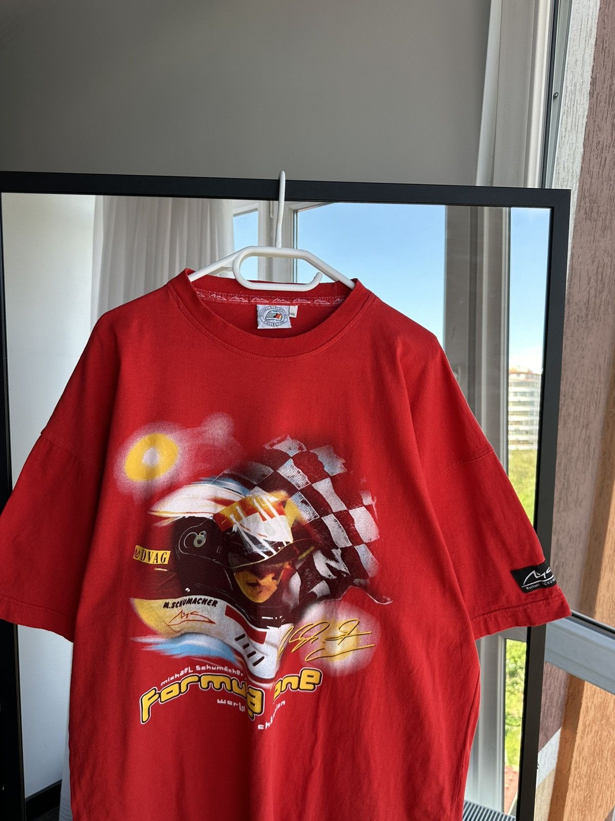 Vintage Michael Schumacher Formula 1 Racing World Champion T-shirt Size US XL / EU 56 / 4 - 2 Thumbnail