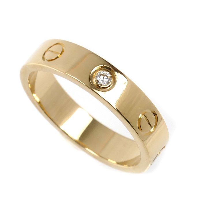 Cartier Cartier Mini Love Au750 Diamond Ring Size 10 Precious Metal Ring B4056150 DUTY FREE for USA